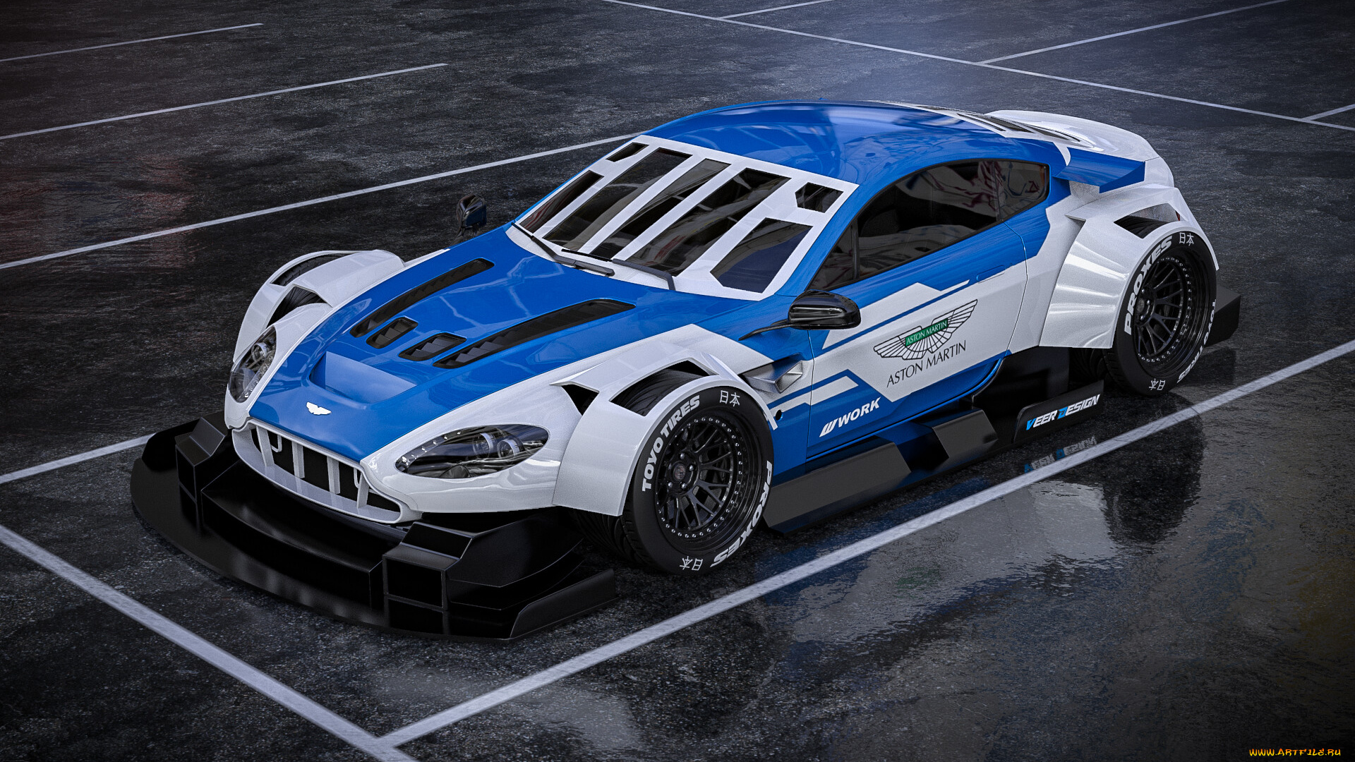 aston, martin, v12, vantage, автомобили, 3д, aston, martin, v12, vantage, widebody, tuning, car, тюнинг, авто