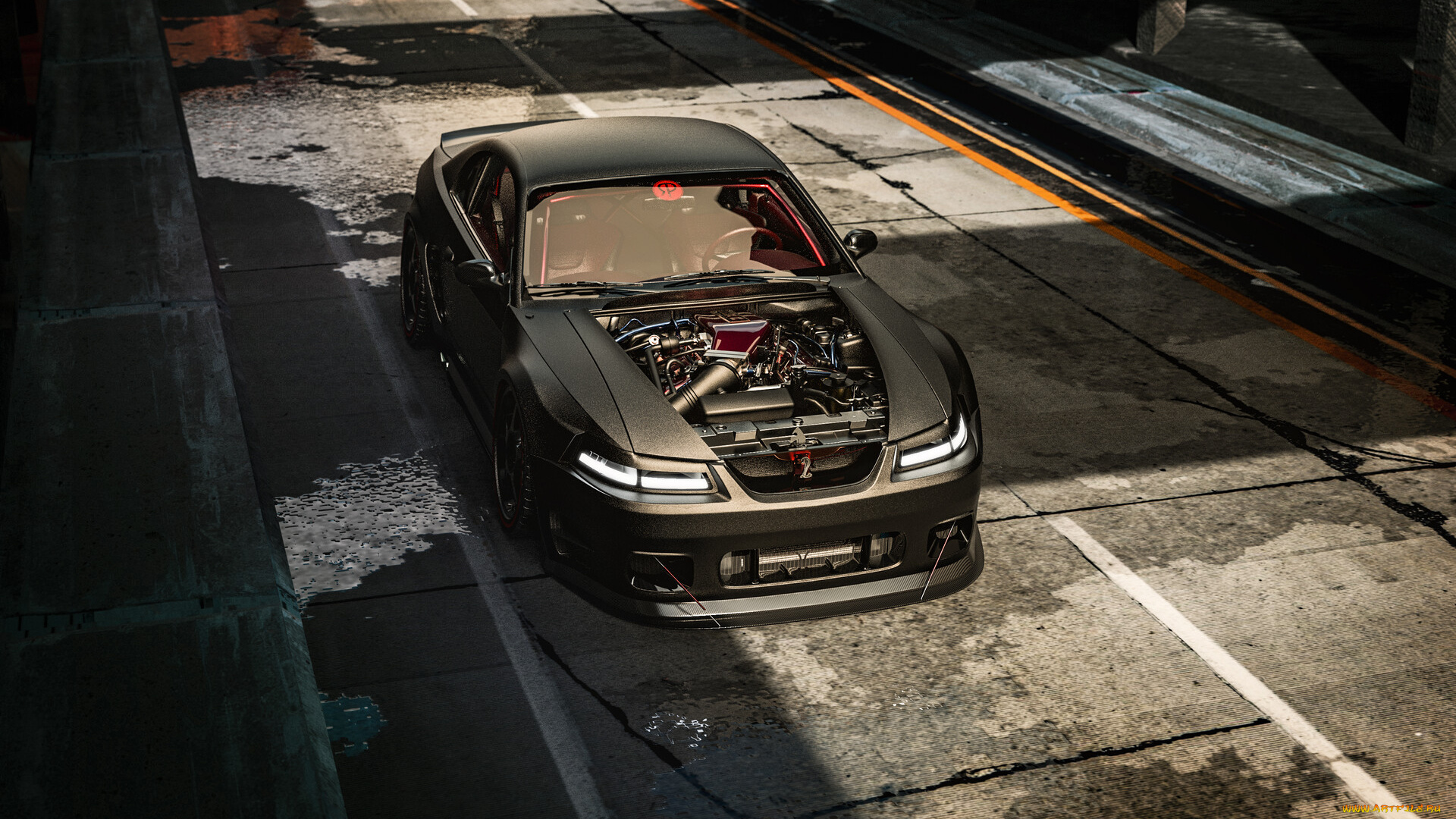 ford, mustang, svt, cobra-r, автомобили, 3д, ford, mustang, svt, cobra-r, sn95, tuning, car, тюнинг, авто