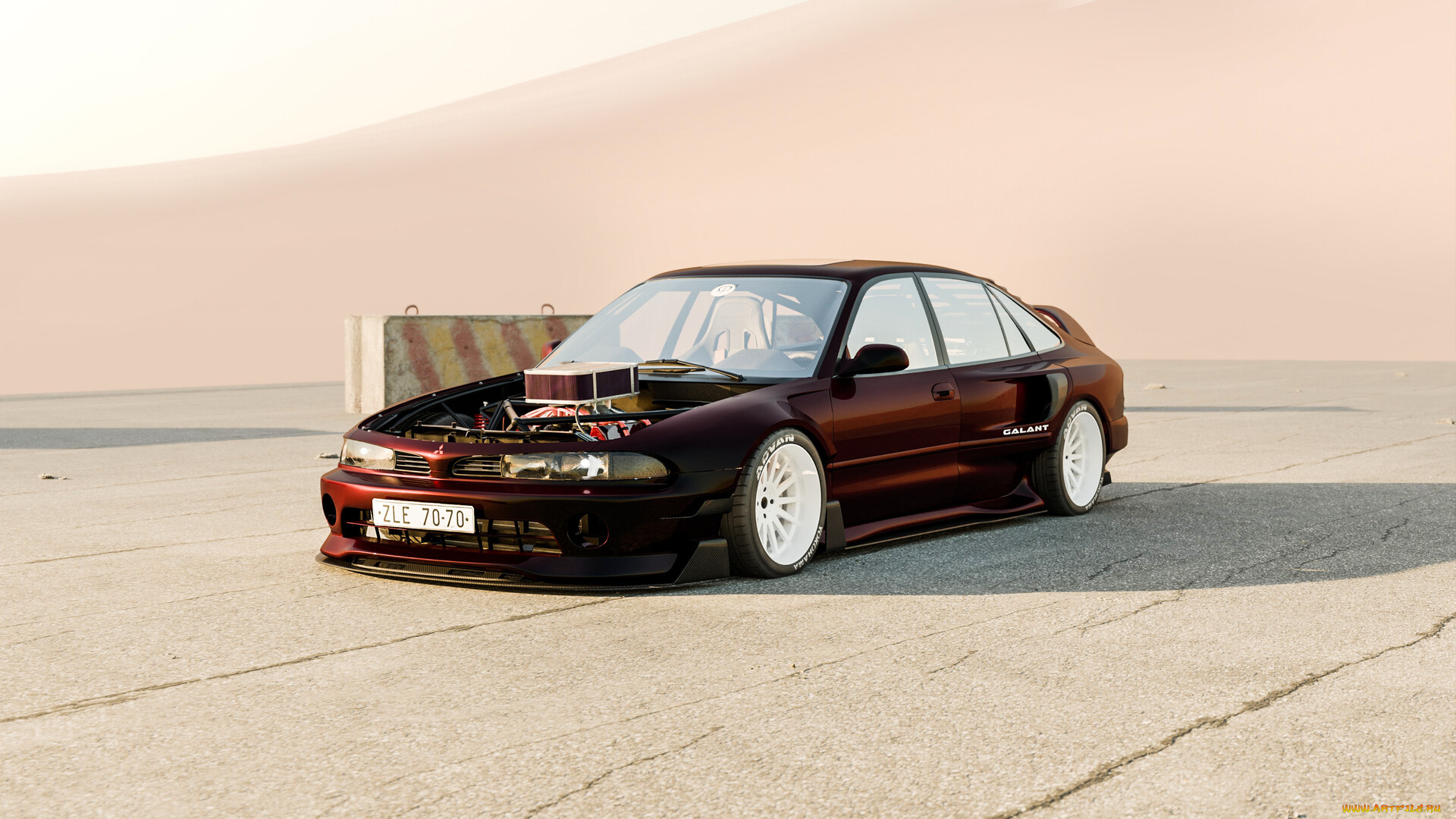 mitsubishi, galant, sports, автомобили, 3д, mitsubishi, galant, sports, gt, v8, engine, trd, extreme, widebody, tuning, car, тюнинг, авто