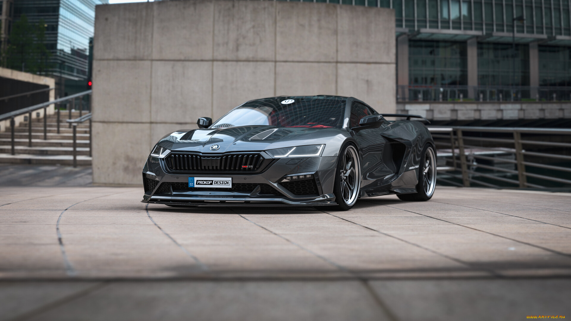 skoda, octavia, rs, автомобили, 3д, skoda, octavia, rs, 4-generation, with, mid-engine, tuning, car, тюнинг, авто