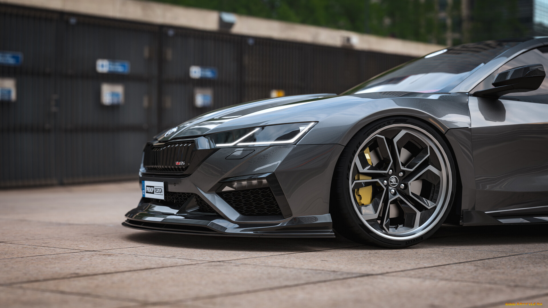 skoda, octavia, rs, автомобили, 3д, skoda, octavia, rs, 4-generation, with, mid-engine, tuning, car, тюнинг, авто