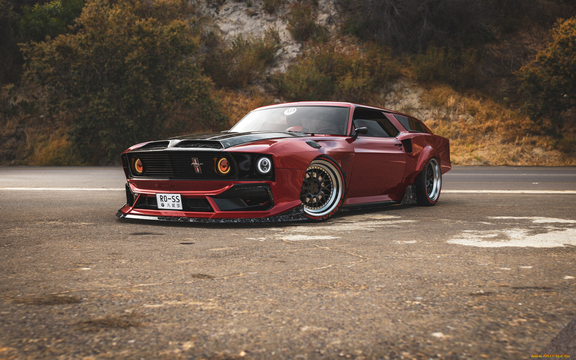 ford, mustang, boss, 429, автомобили, 3д, ford, mustang, boss, 429, shooting, brake, tuning, car, тюнинг, авто