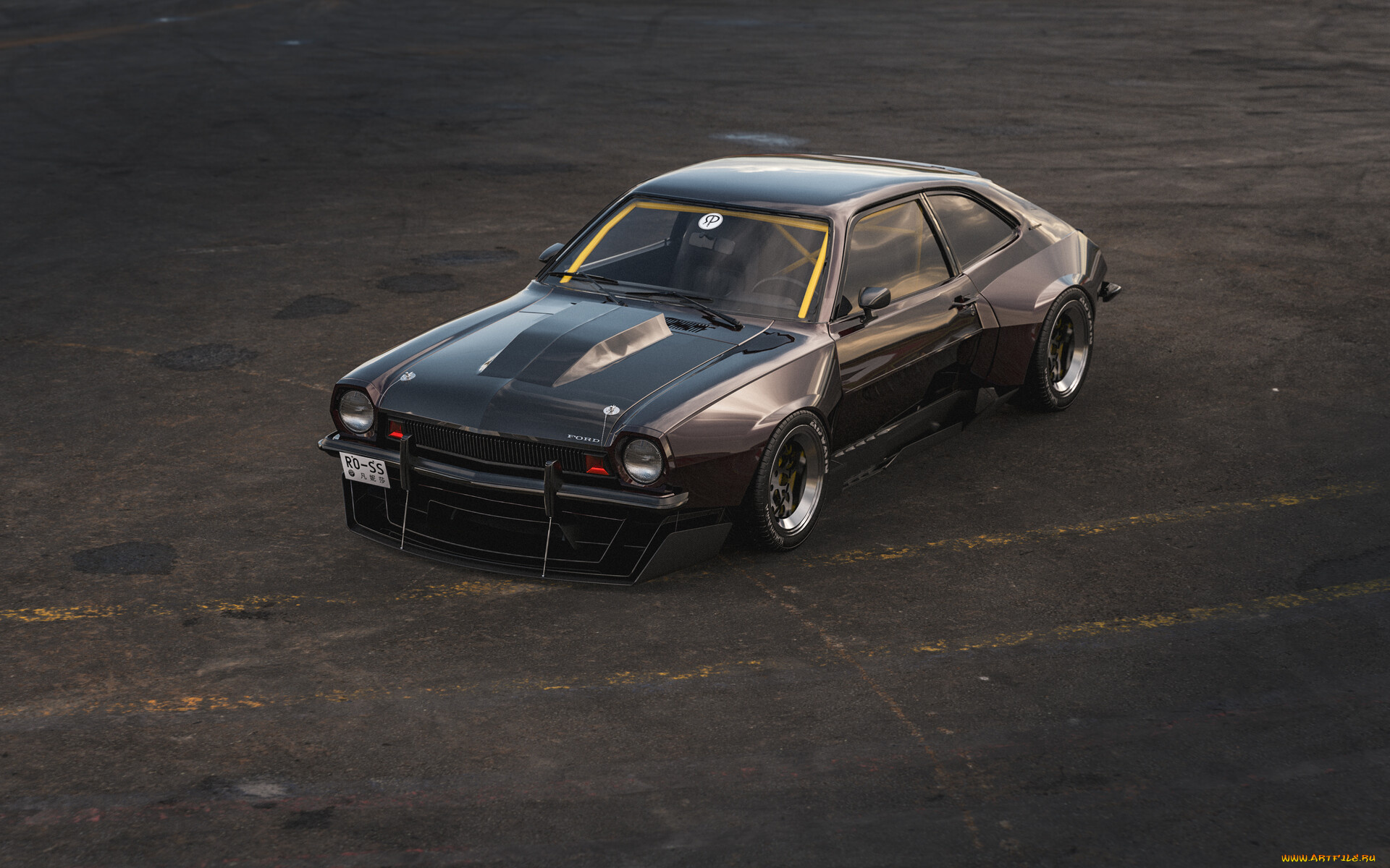 ford, pinto, автомобили, 3д, ford, pinto, widebody, tuning, car, тюнинг, авто