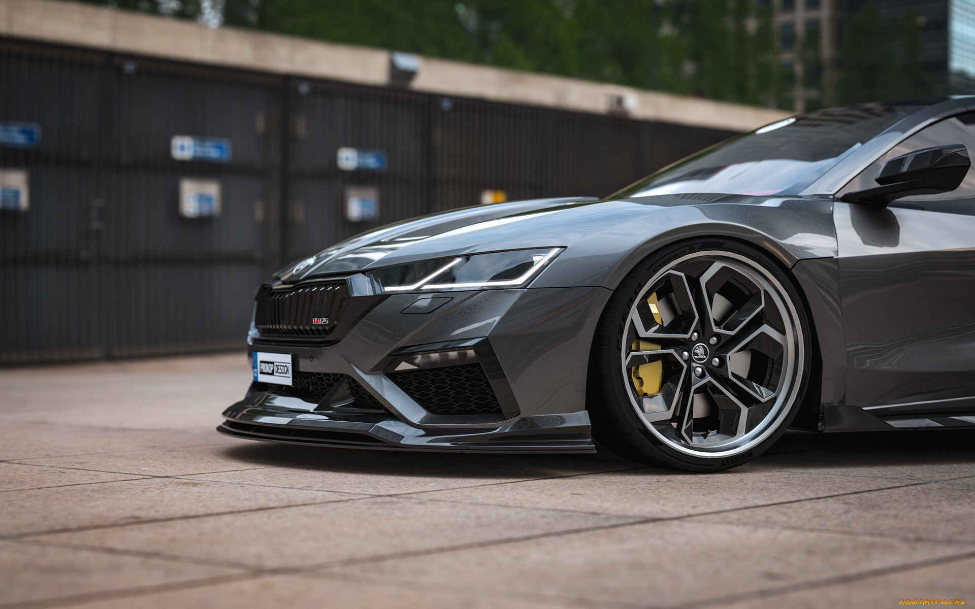 skoda, octavia, rs, автомобили, 3д, skoda, octavia, rs, 4-generation, with, mid-engine, tuning, car, тюнинг, авто