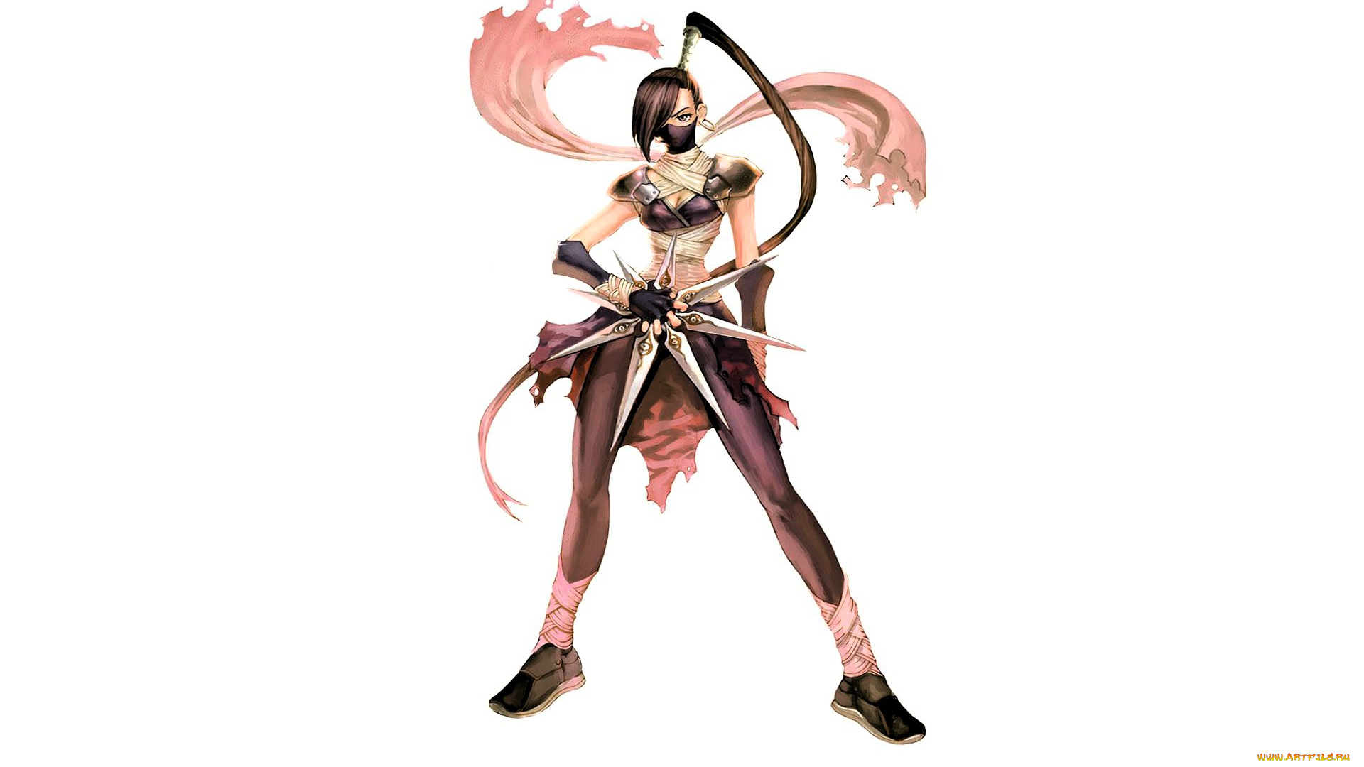 видео, игры, ragnarok, online, персонаж, девушка, маска, оружие, шарф