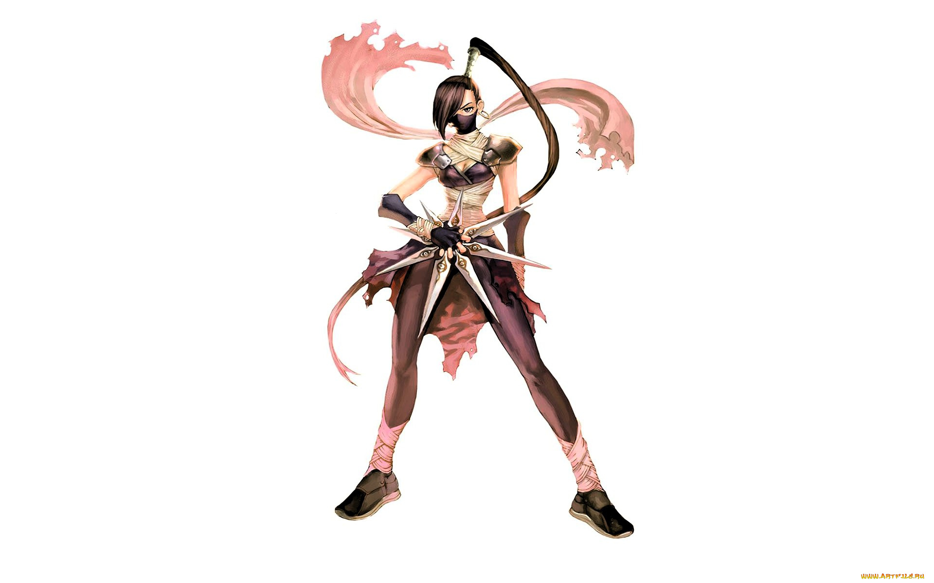 видео, игры, ragnarok, online, персонаж, девушка, маска, оружие, шарф