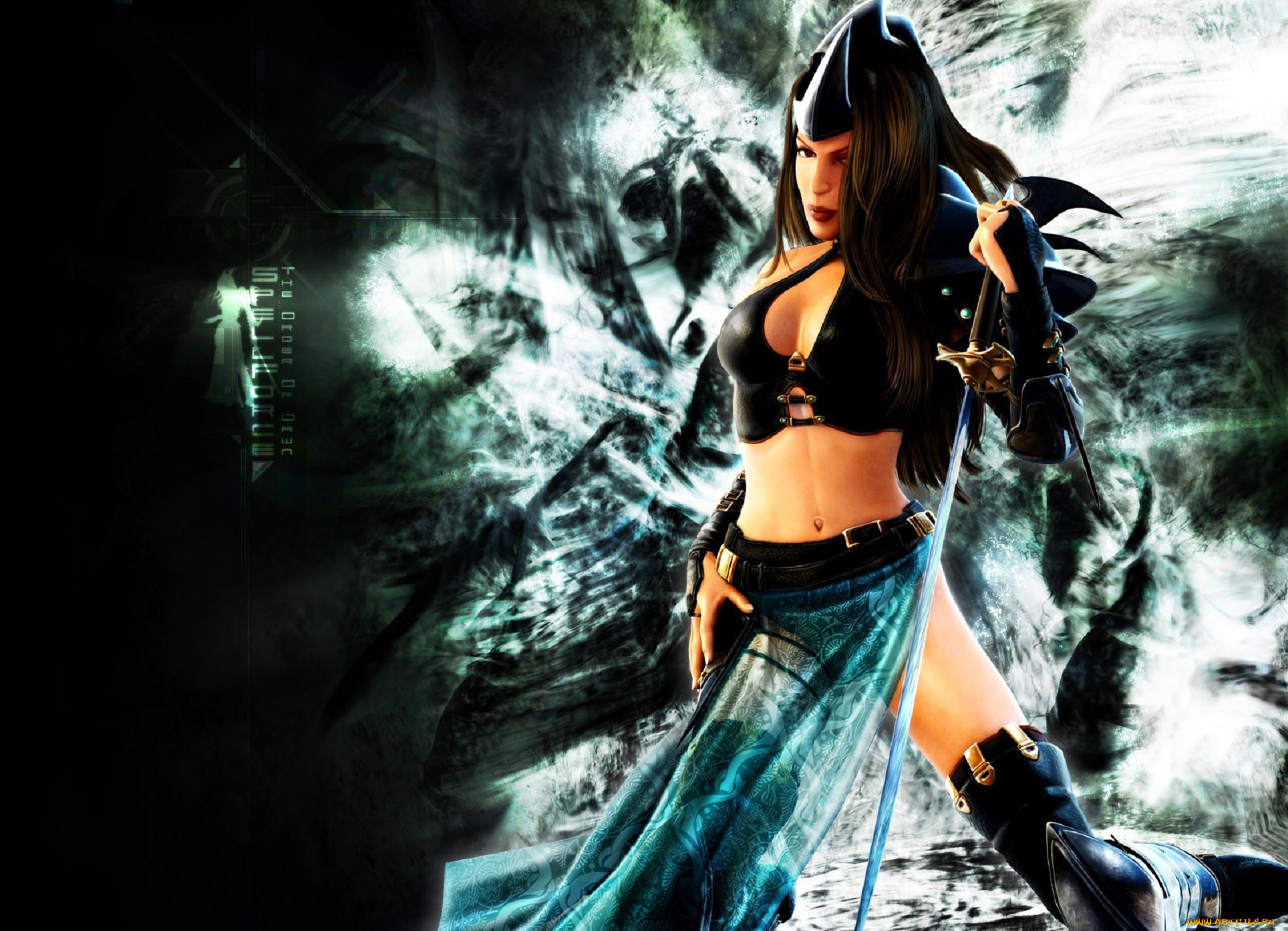 видео, игры, spellforce, , the, order, of, dawn, девушка, меч, магия