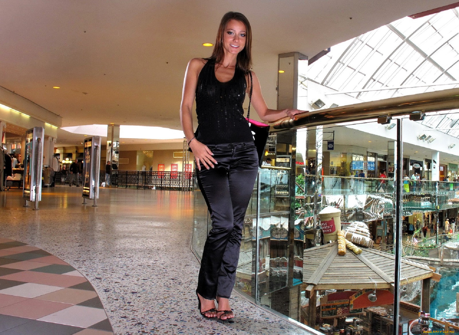девушки, melisa, mendiny, , kristina, uhrinova, шатенка, майка, брюки, торговый, центр