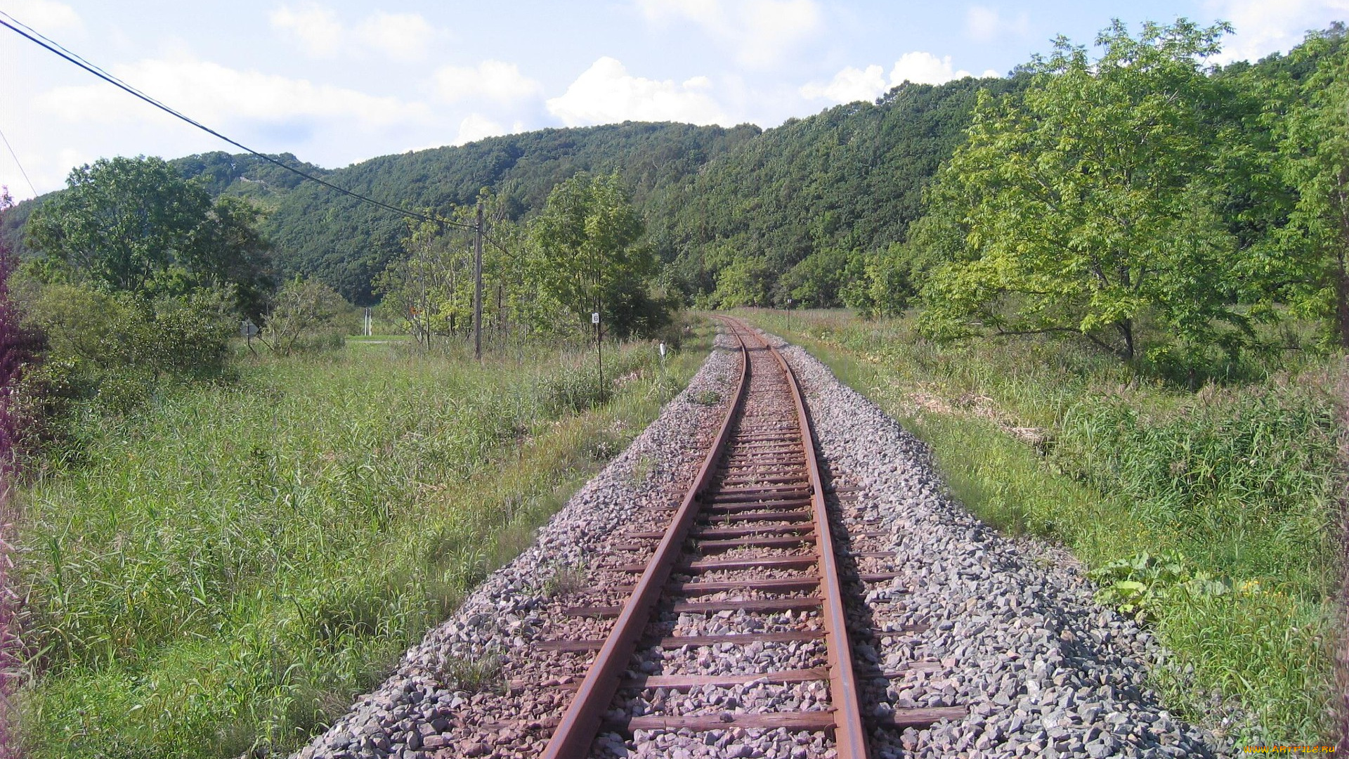 природа, дороги, камни, рельсы, лес