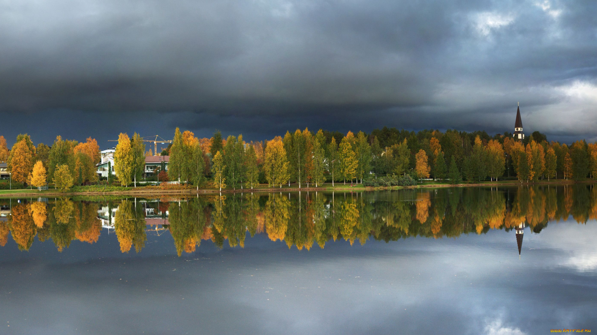природа, реки, озера, тучи, деревья, река