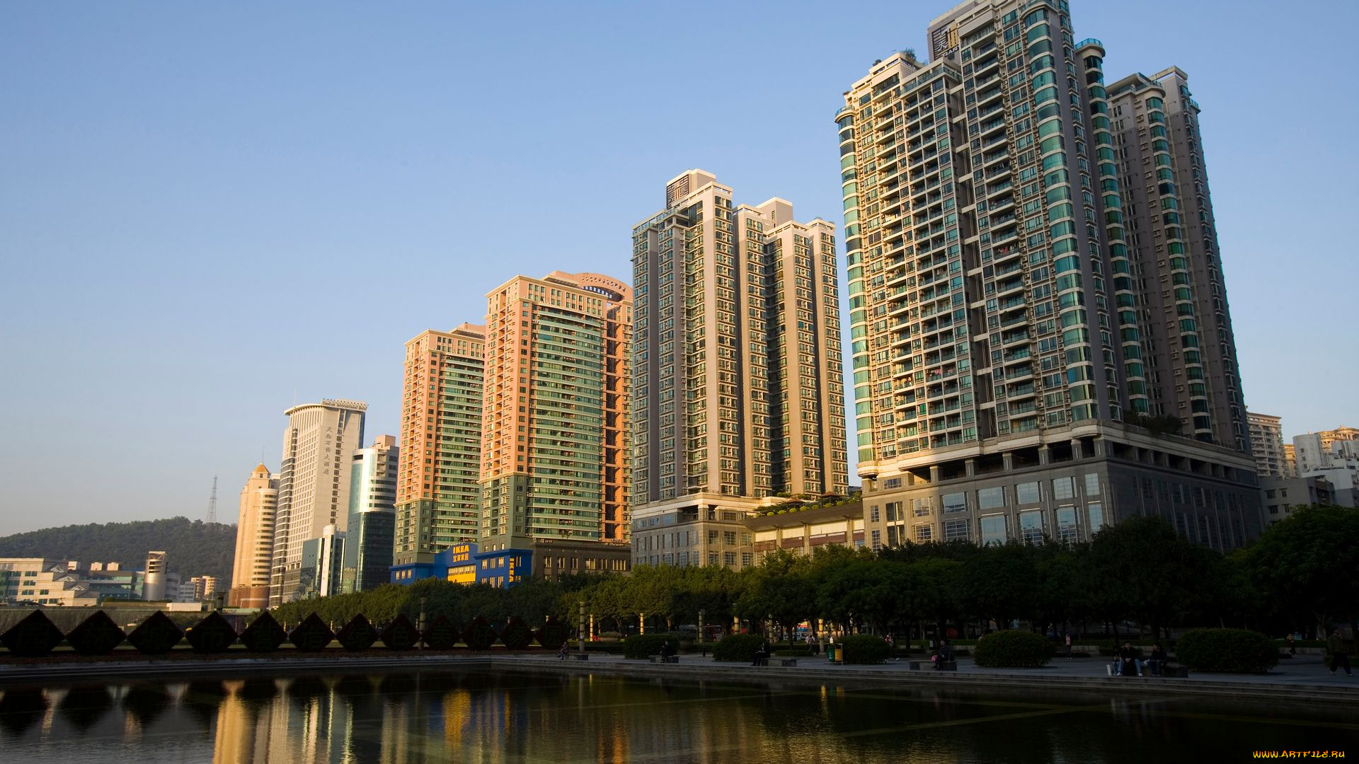 города, панорамы, китай, гуанчжоу, guangzhou, china