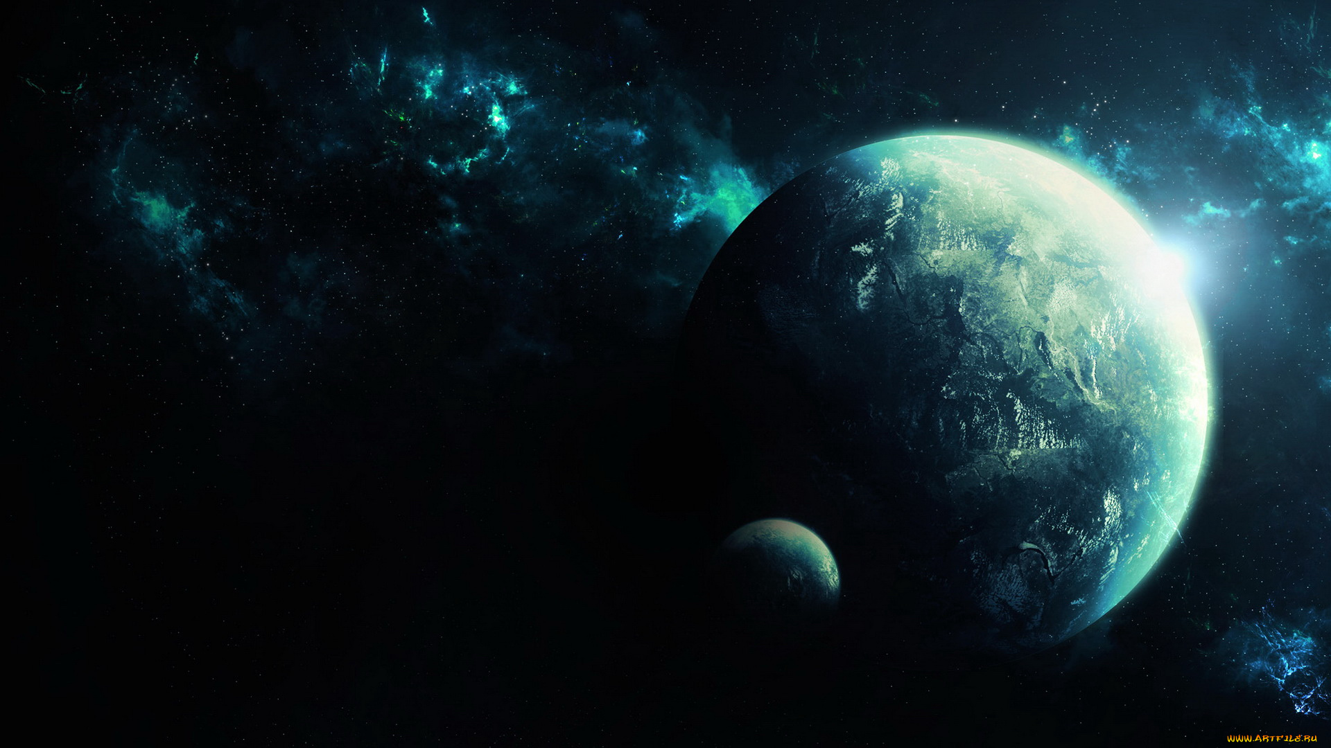 космос, арт, планета