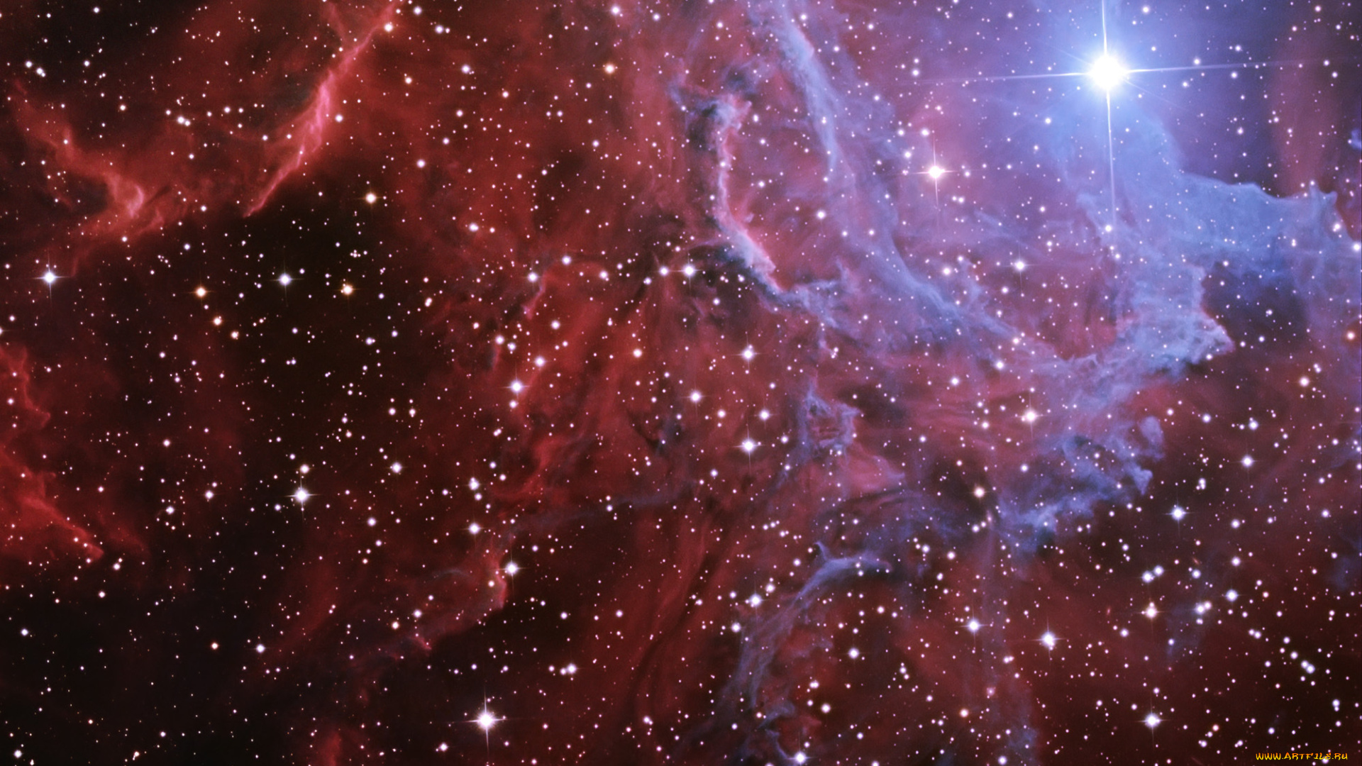 космос, галактики, туманности, пламенеющей, звезды, пламя, звезда, ic, 405, туманность, flamming, nebula