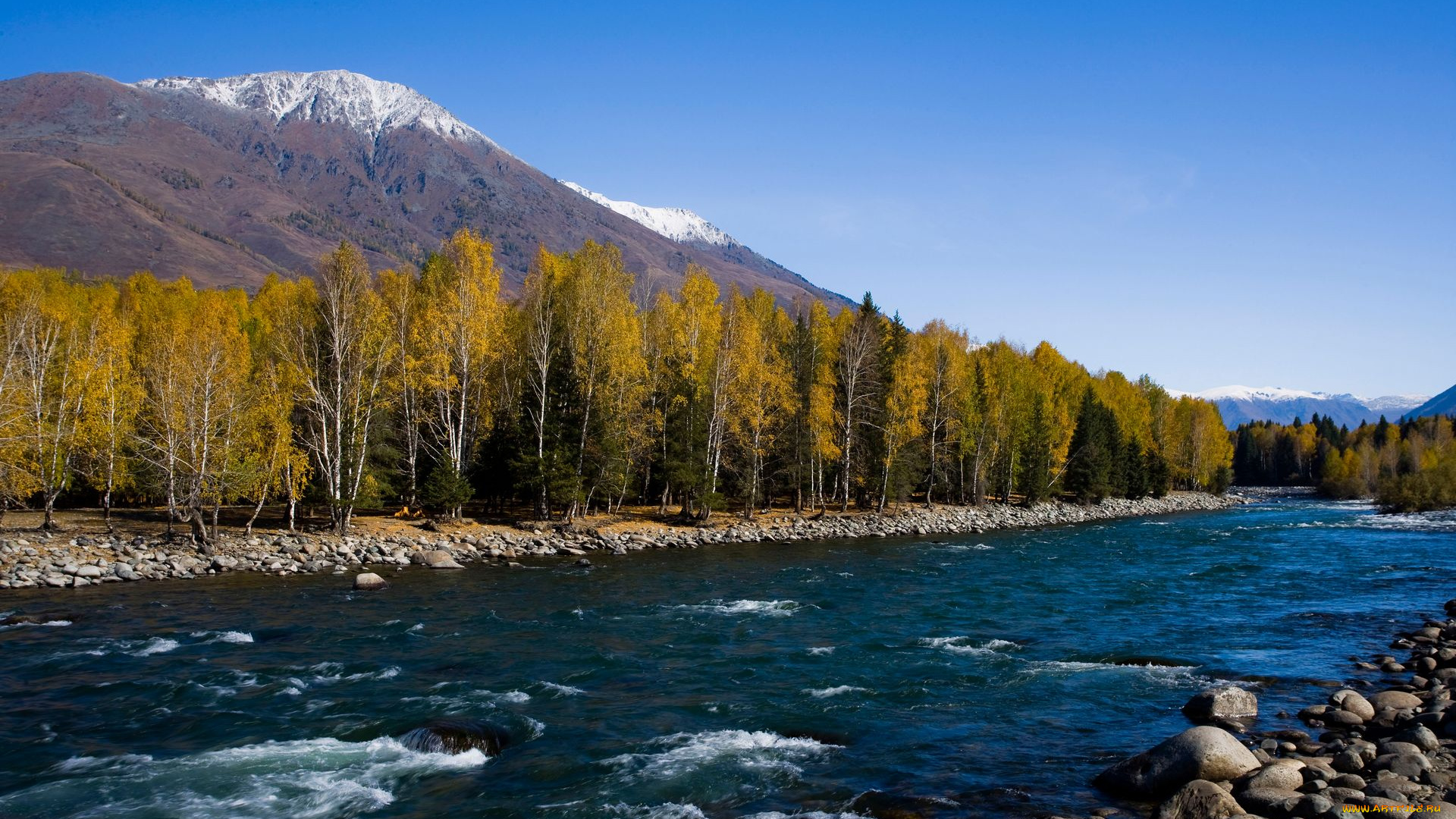 природа, реки, озера, деревья, горы, река, камни