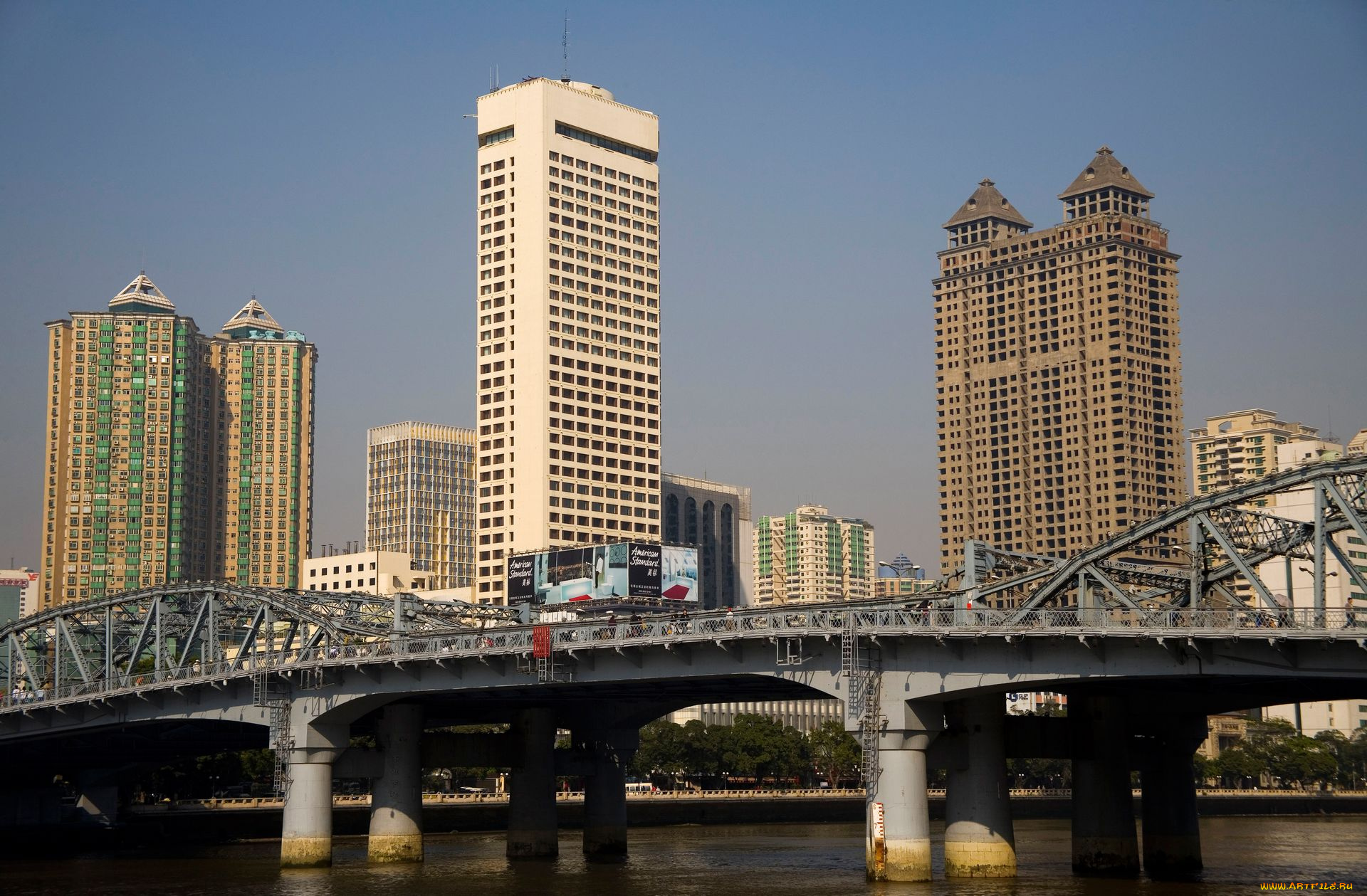 города, панорамы, гуанчжоу, китай, guangzhou, china