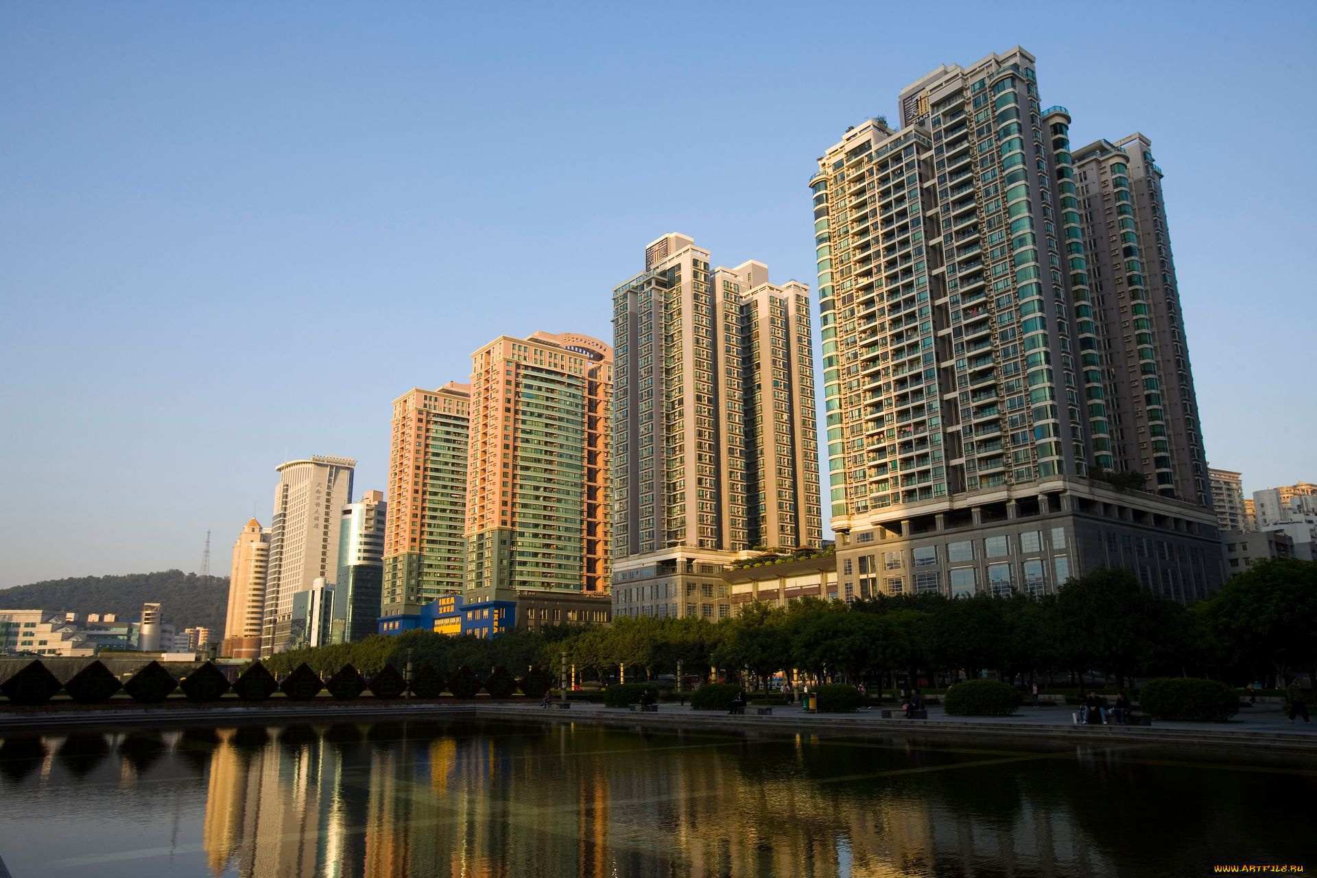 города, панорамы, китай, гуанчжоу, guangzhou, china