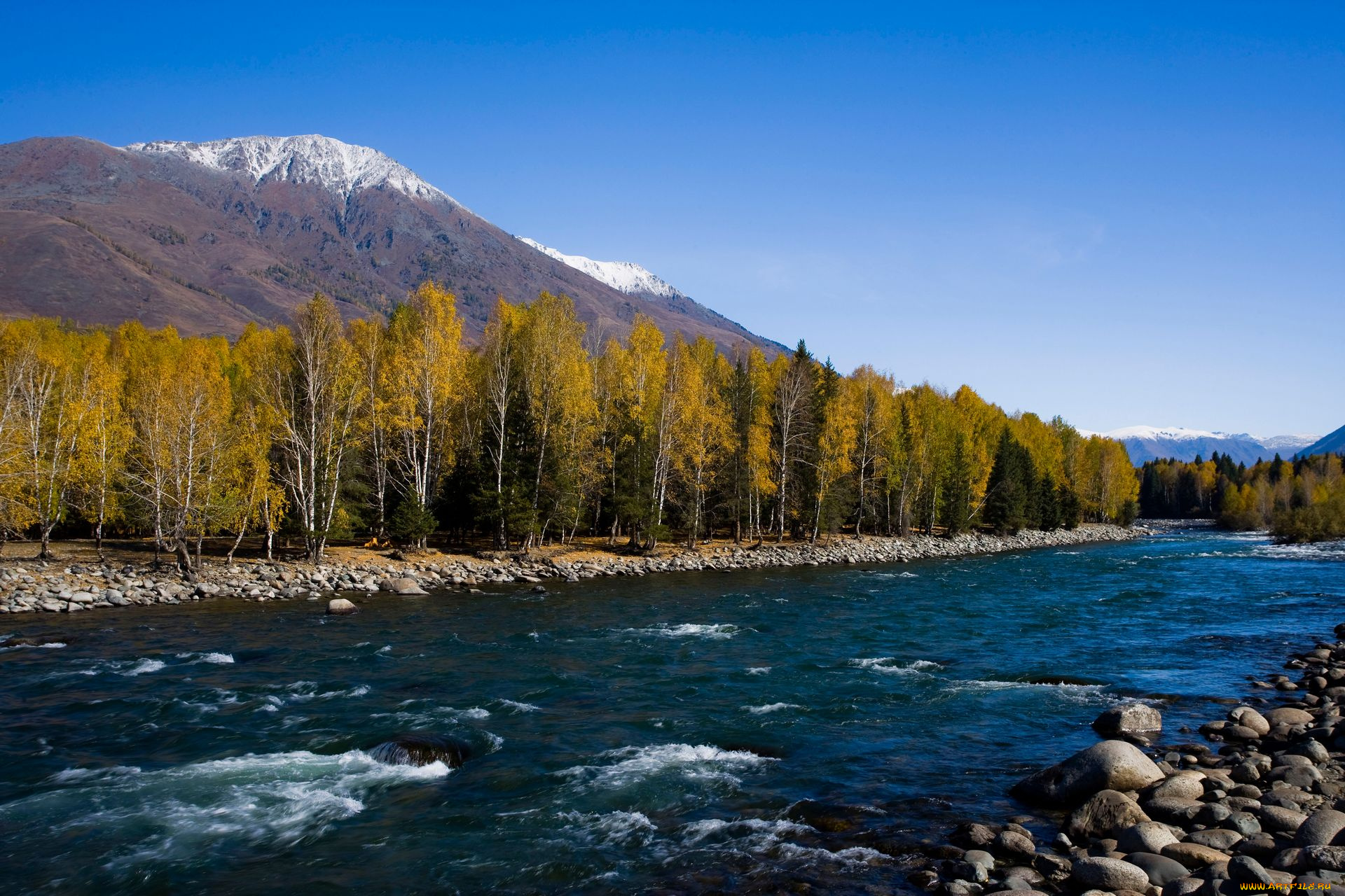 природа, реки, озера, деревья, горы, река, камни