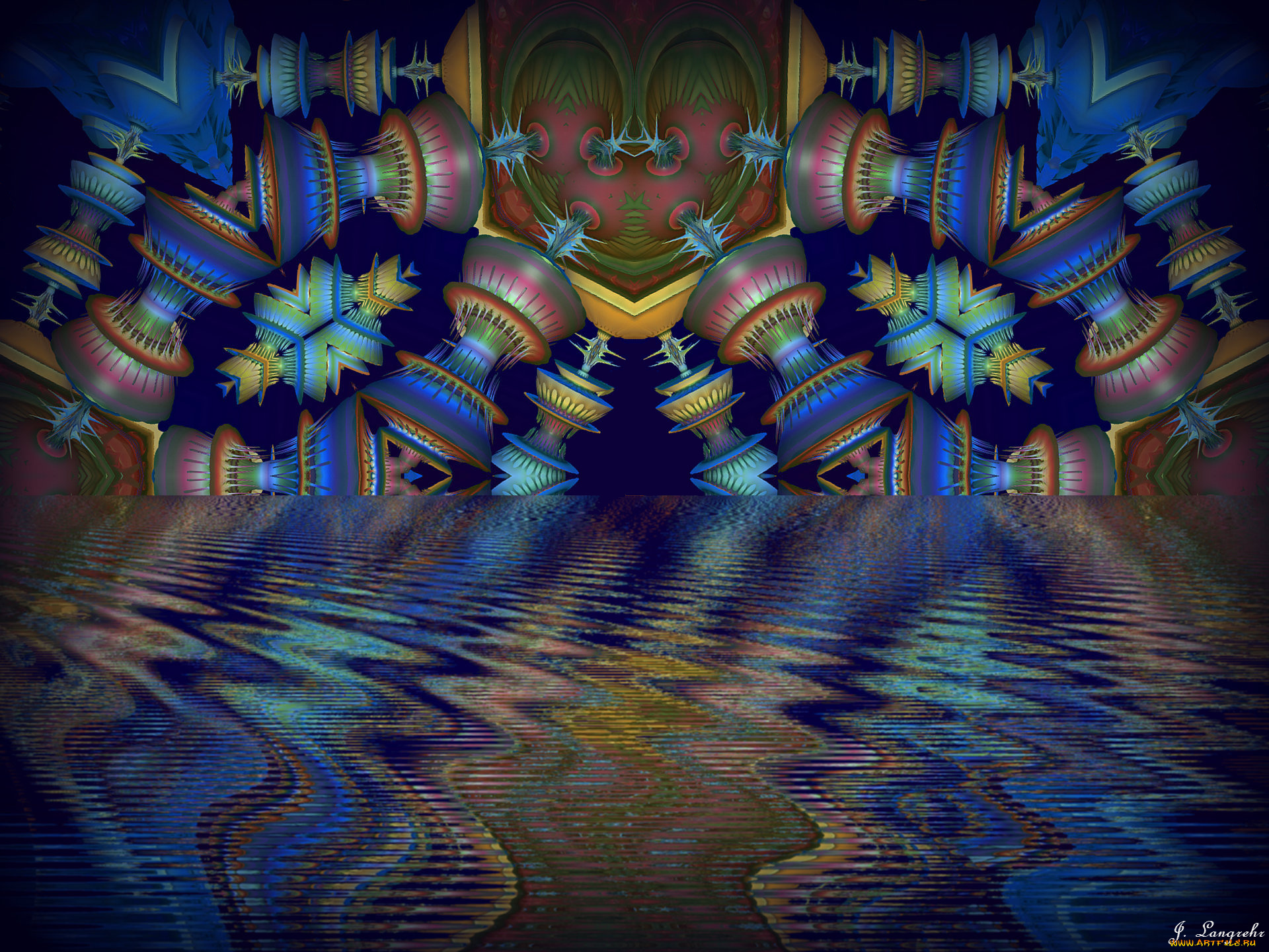 3д, графика, fractal, фракталы, цвета, узор, фон