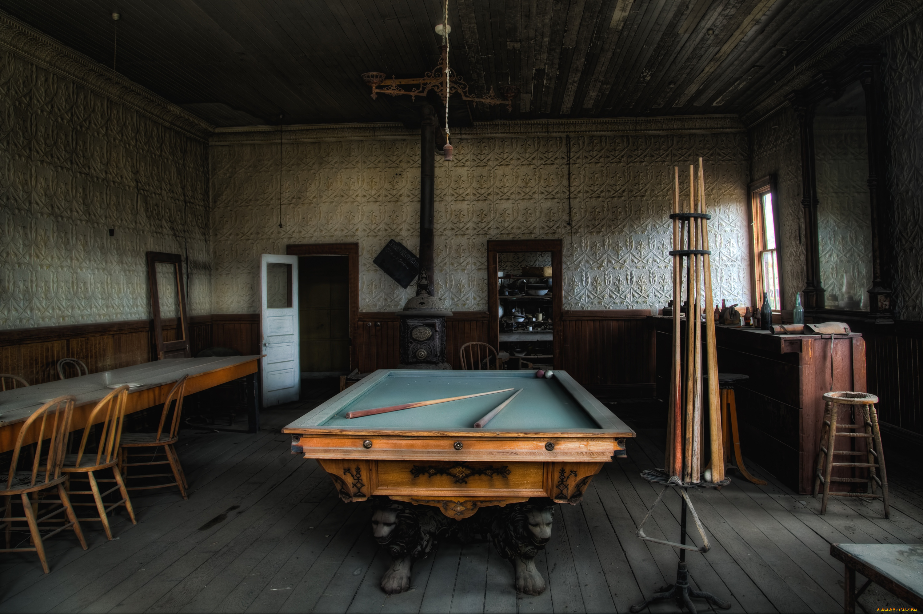 интерьер, бильярдная, бильярдный, стол