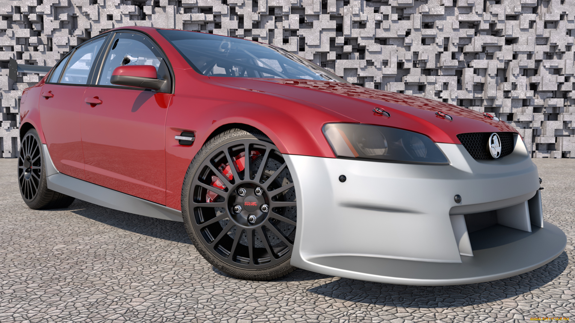 автомобили, 3д, стена, автомобиль