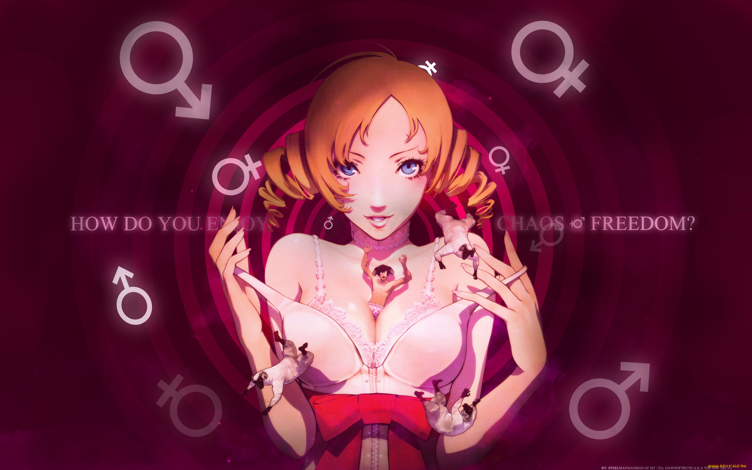 видео, игры, catherine, девушка, бараны, знаки