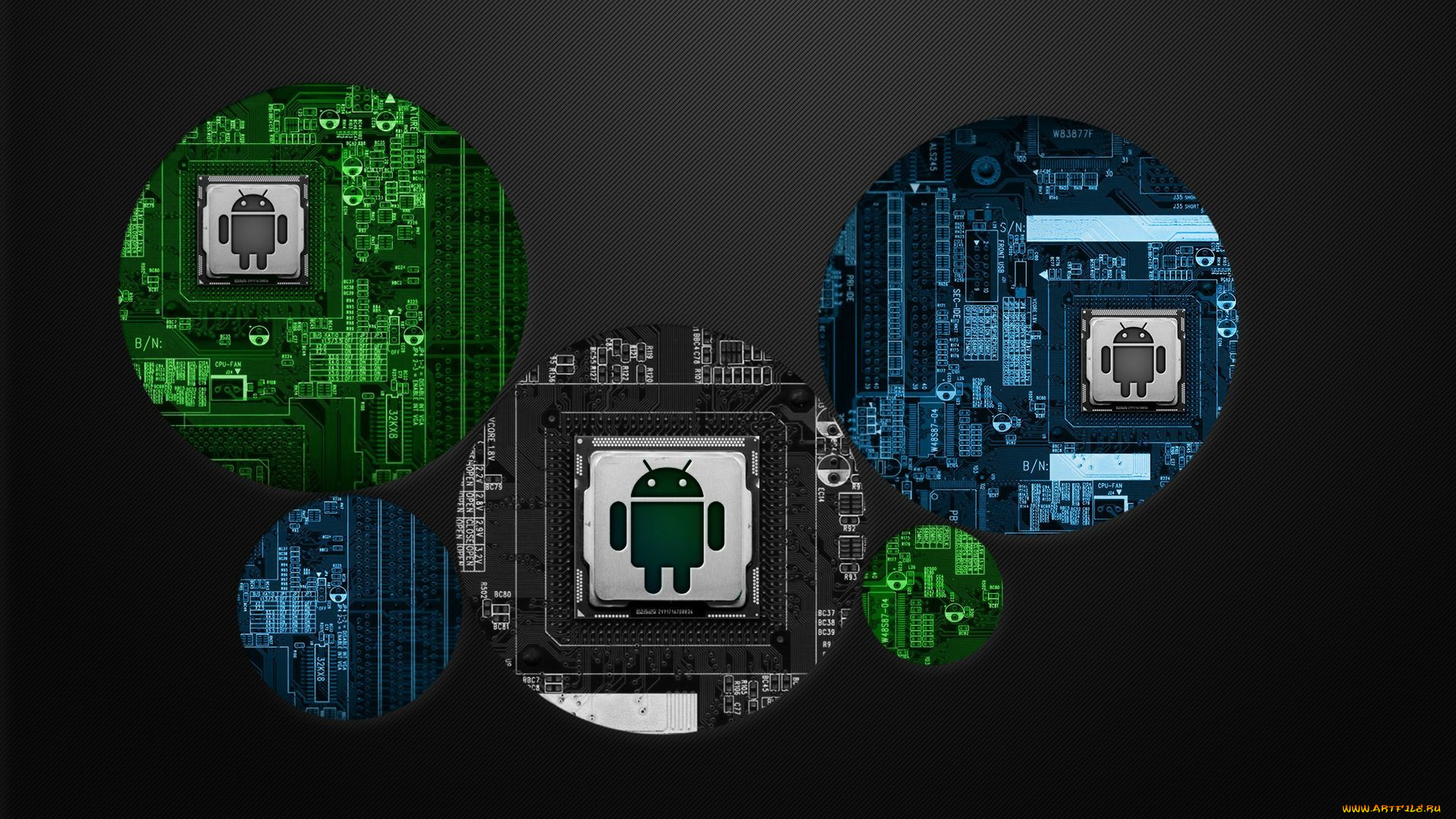 компьютеры, android, фон, логотип