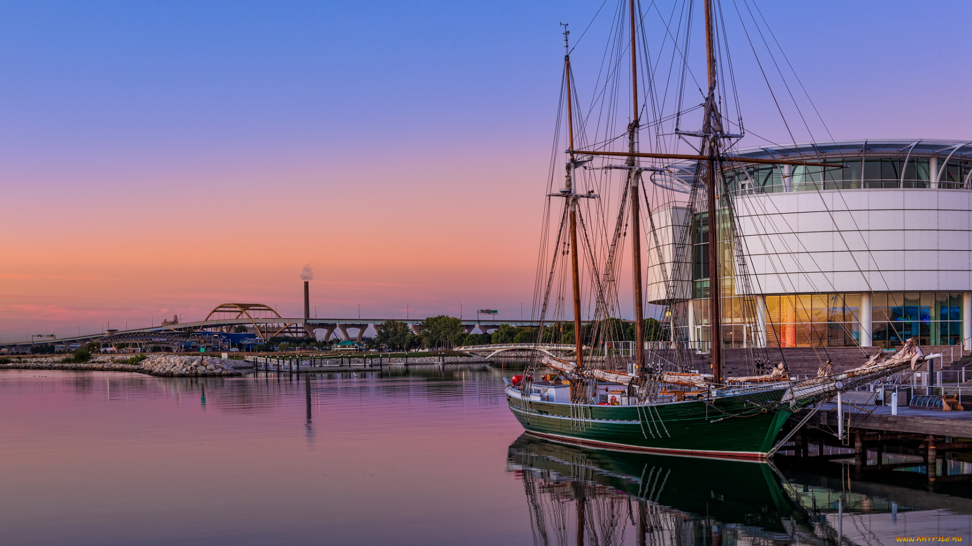 корабли, парусники, бухта, причал, парусник
