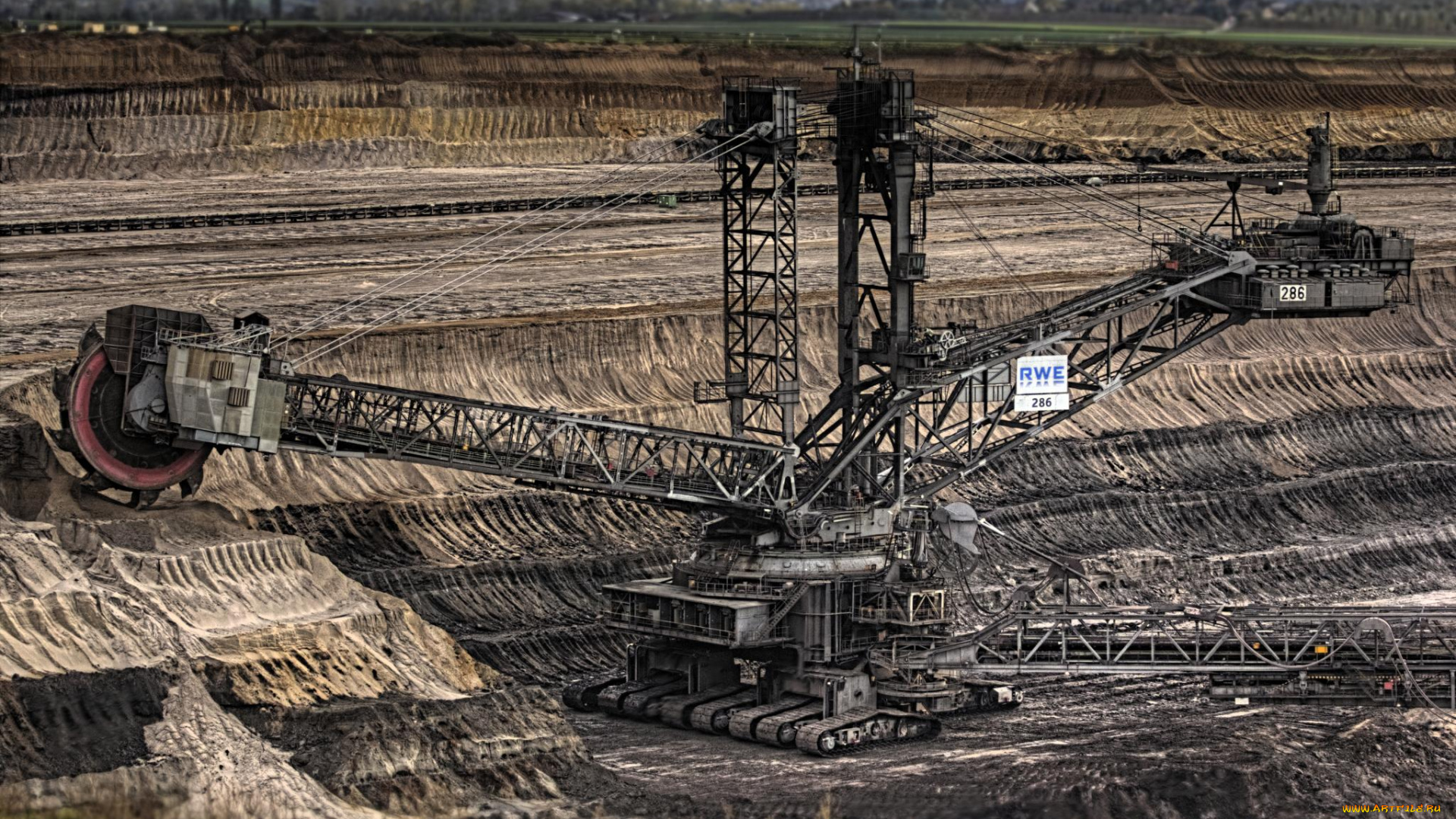 техника, экскаваторы, карьер, экскаватор, шагающий