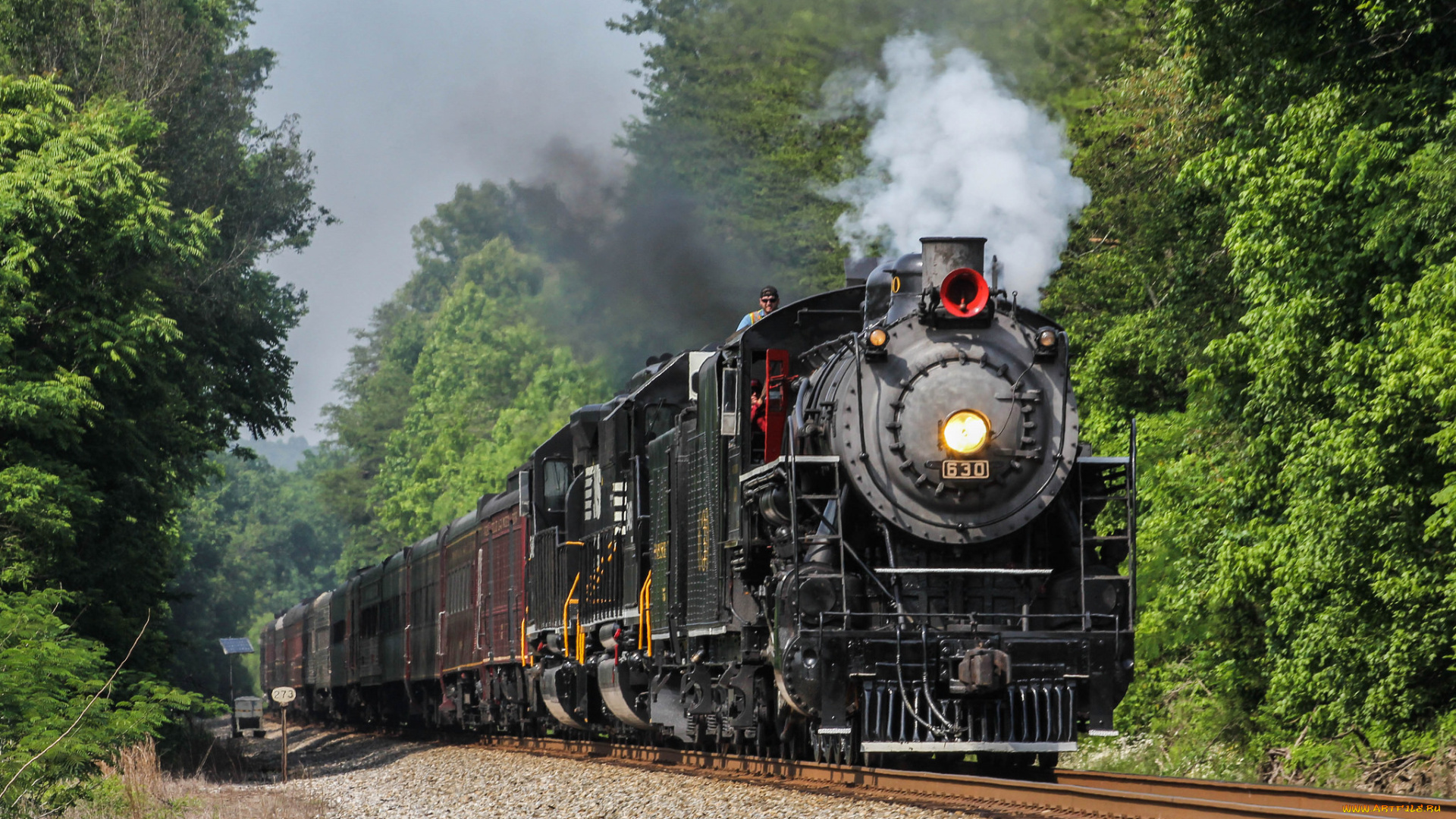 техника, паровозы, дорога, железная, вагоны, паровоз, рельсы