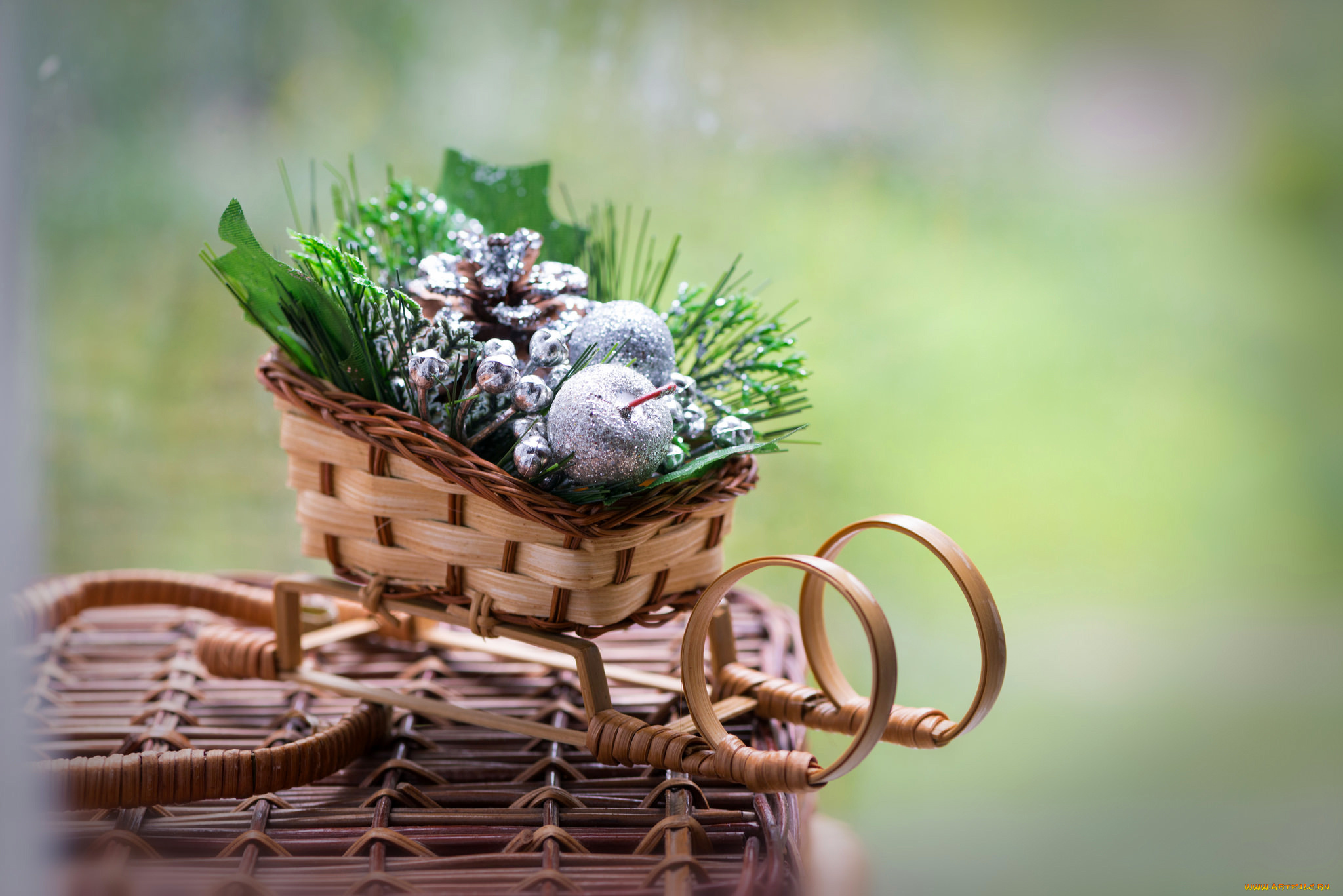 разное, ремесла, , поделки, , рукоделие, листья, игрушки, яблоки, шишки, сани, декор, корзинка