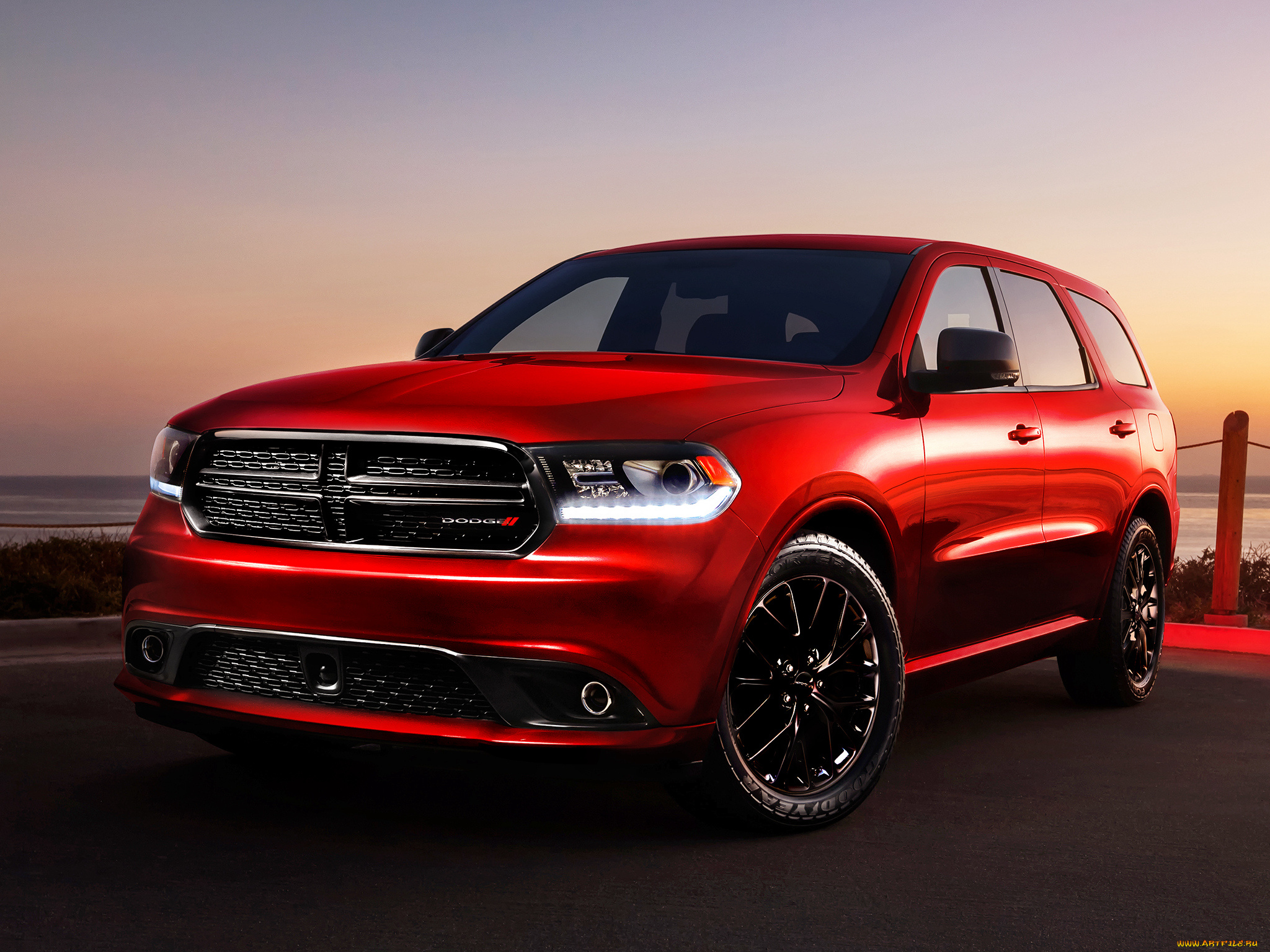 автомобили, dodge, красный, blacktop, r-t, durango, 2014г