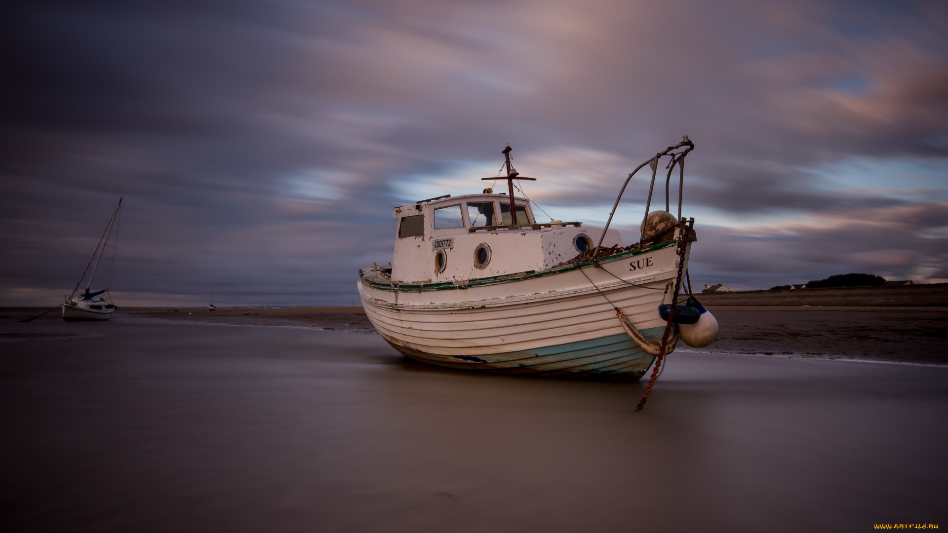 корабли, баркасы, , , буксиры, пейзаж, ночь, корабль