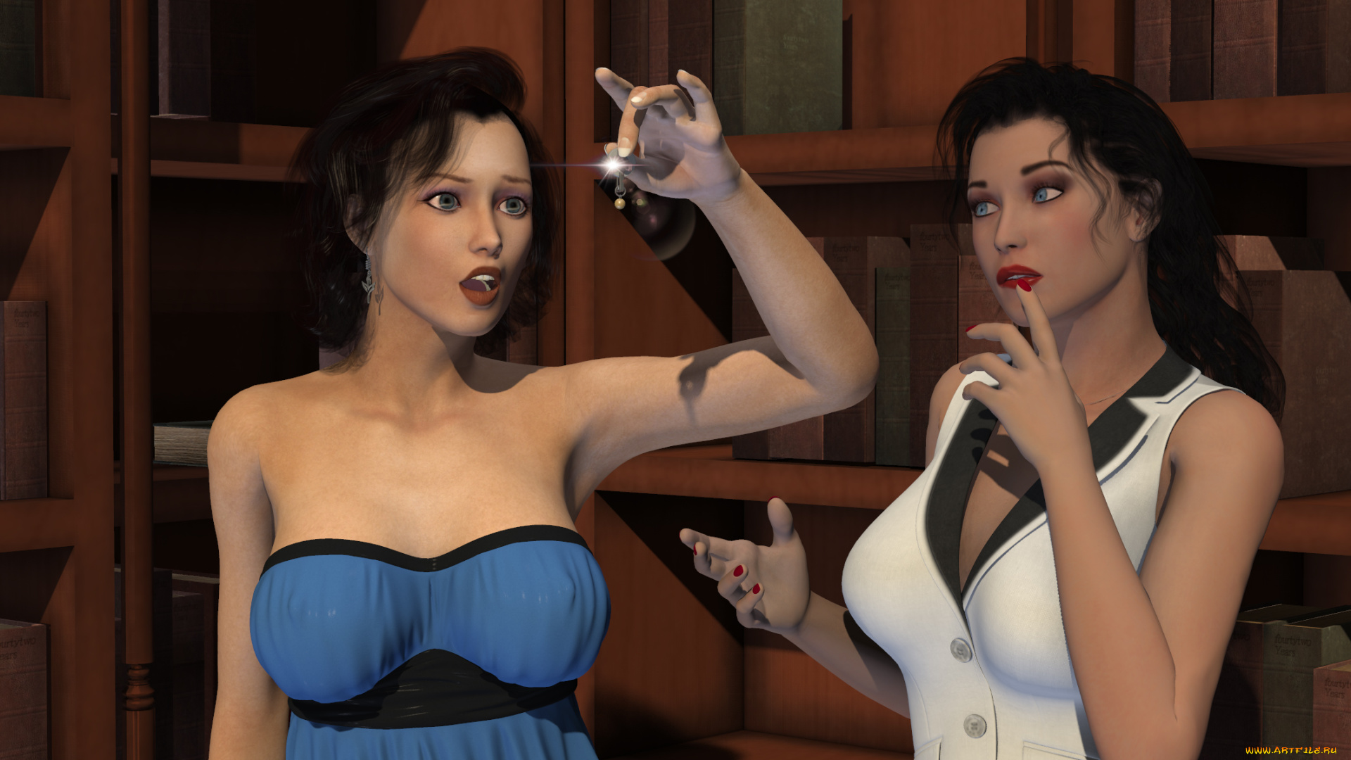 librarian, 3д, графика, фантазия, , fantasy, девушки, фон, взгляд