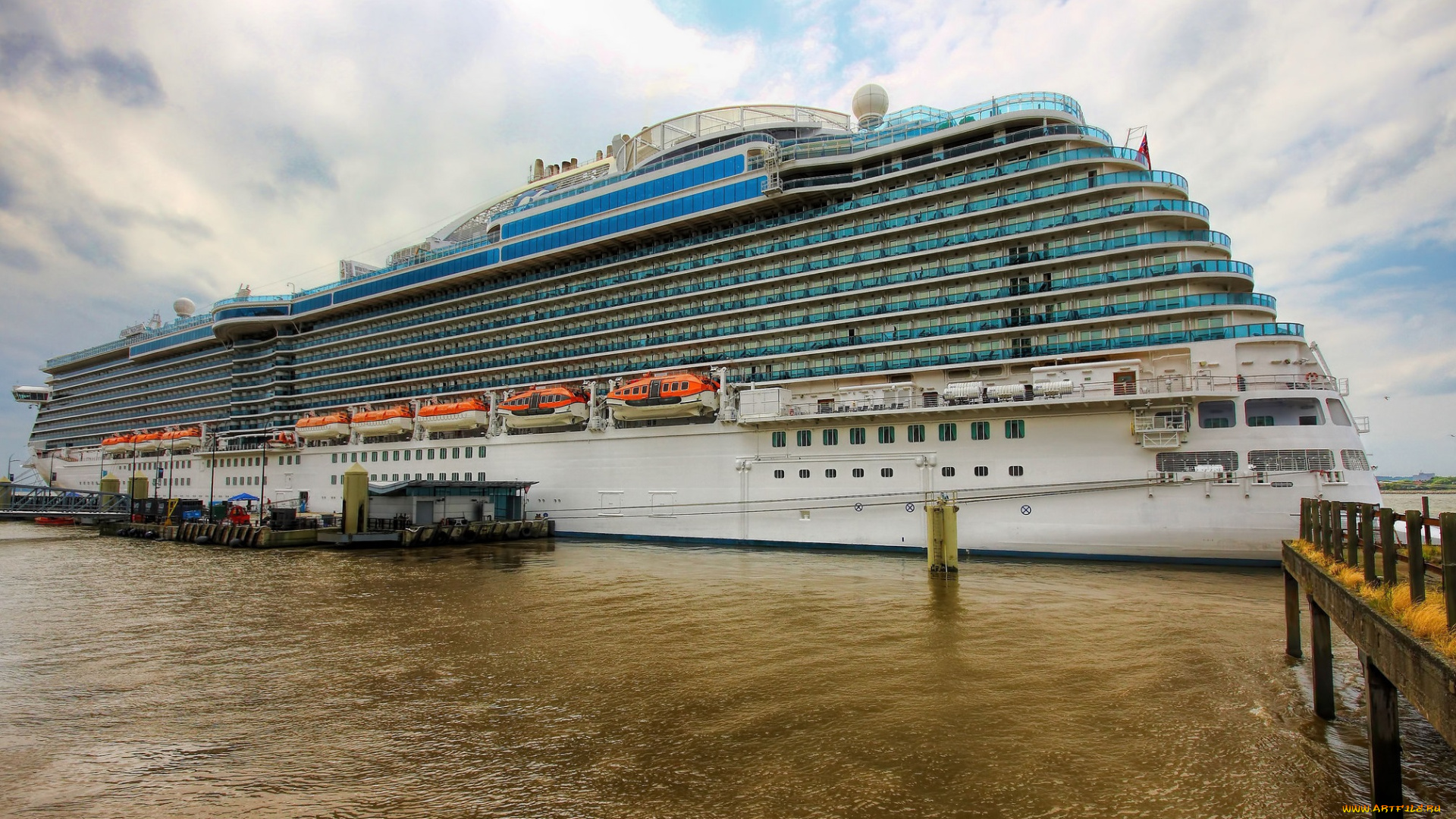royal, princess, корабли, лайнеры, лайнер, океанский, причал, круиз
