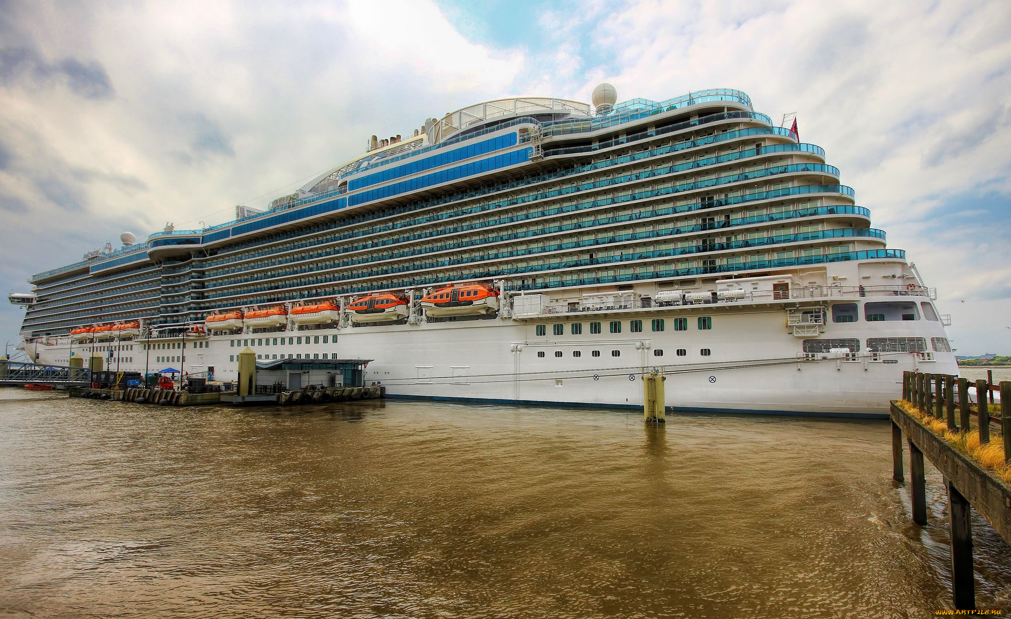 royal, princess, корабли, лайнеры, лайнер, океанский, причал, круиз