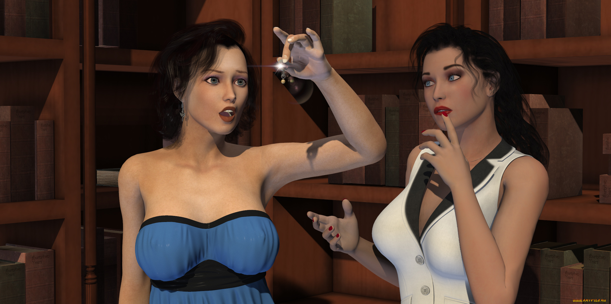 librarian, 3д, графика, фантазия, , fantasy, девушки, фон, взгляд