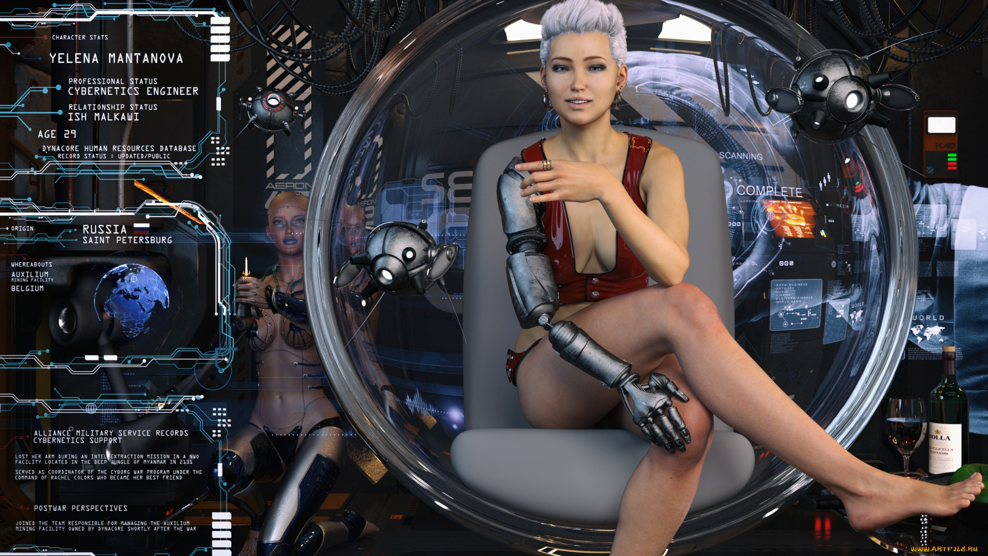 3д, графика, фантазия, , fantasy, девушка, фон, взгляд