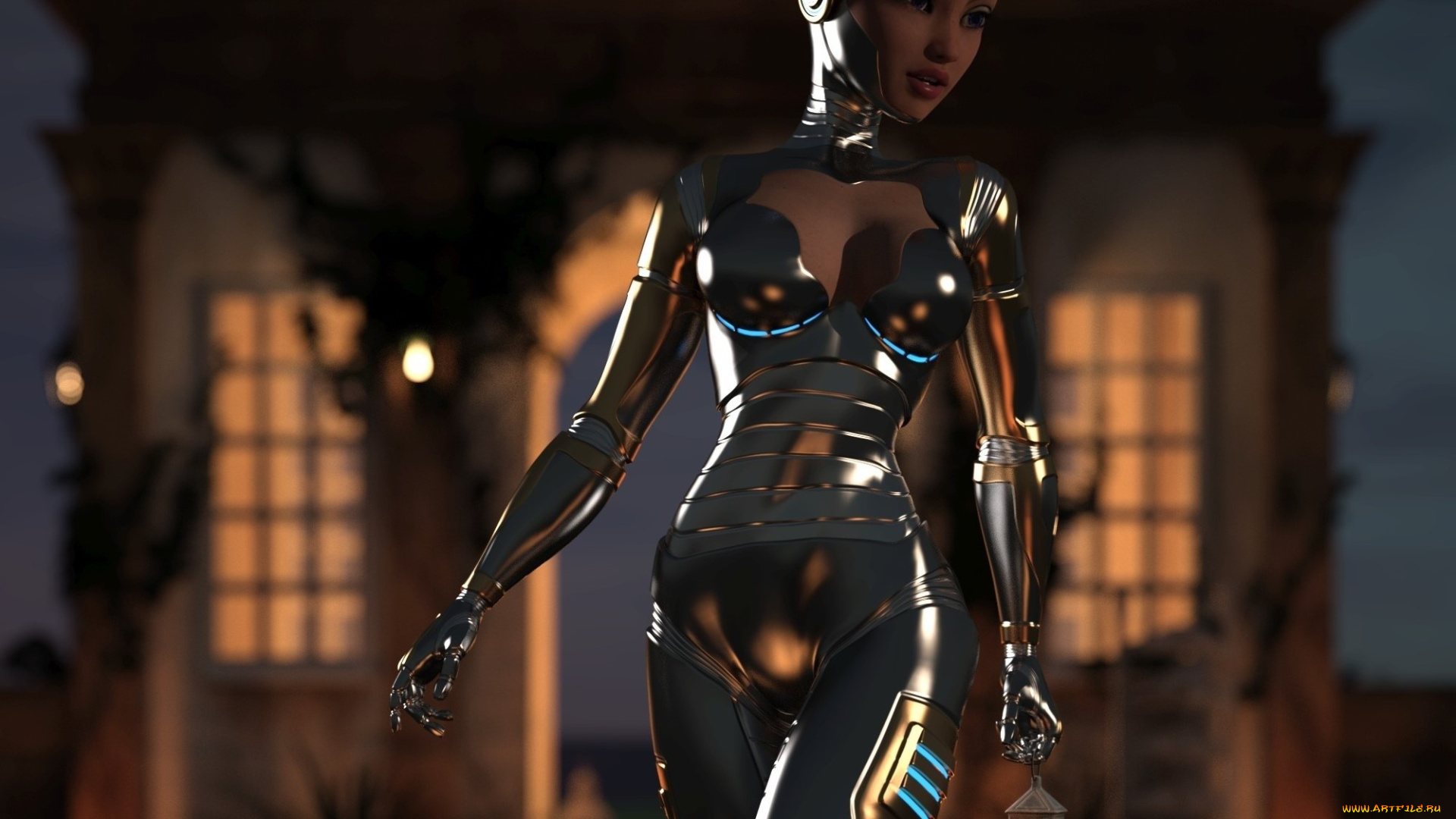 3д, графика, фантазия, , fantasy, девушка, фон, взгляд