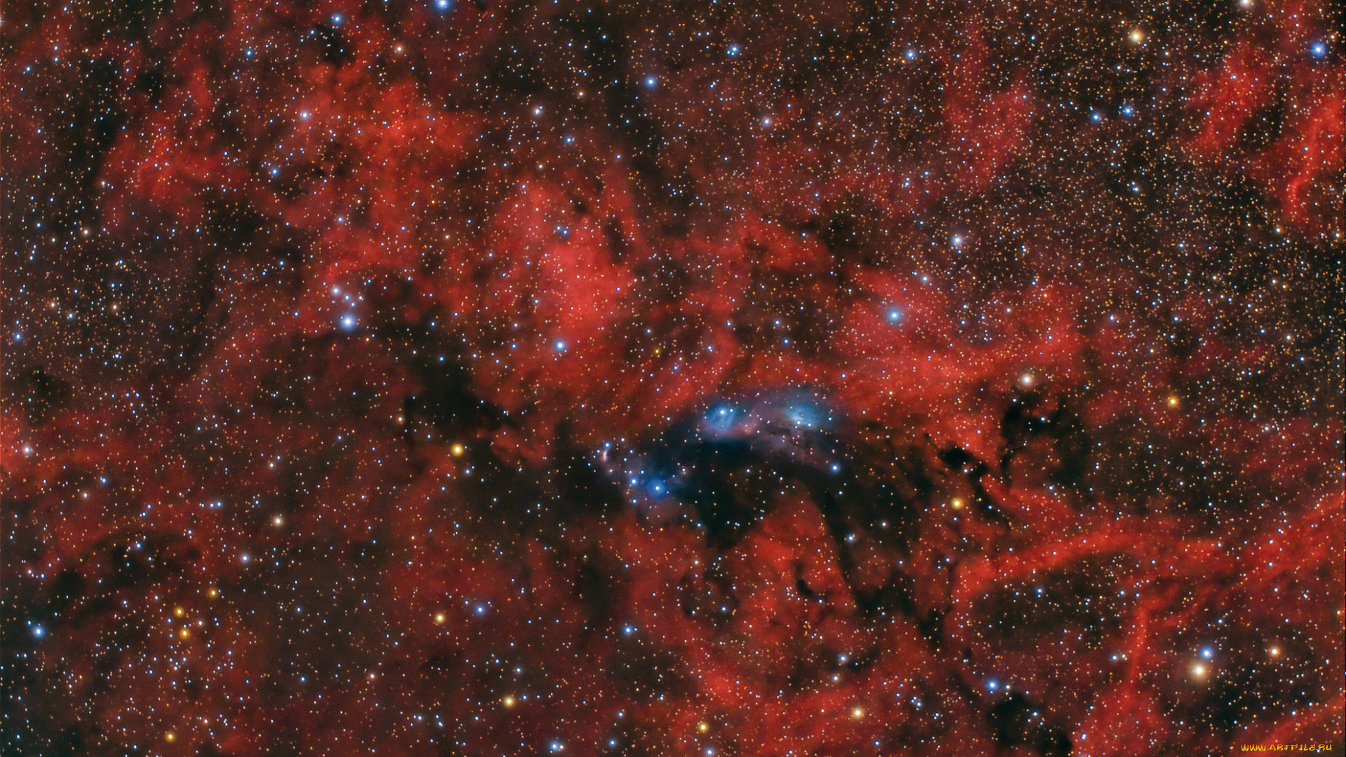 космос, галактики, туманности, лебедь, в, созвездии, туманность, отражающая, ngc, 6914