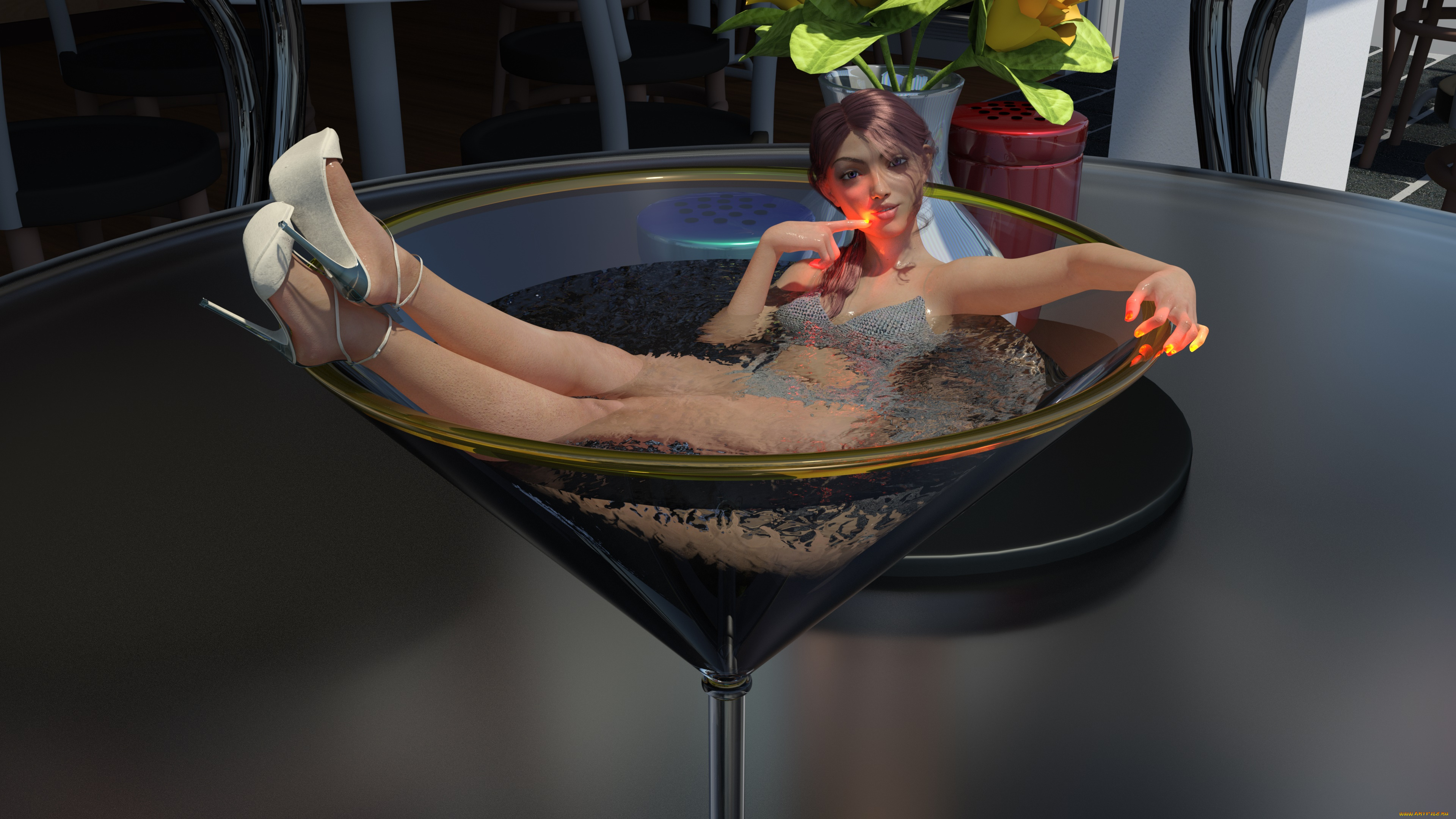 3д, графика, люди, , people, девушка, фон, взгляд