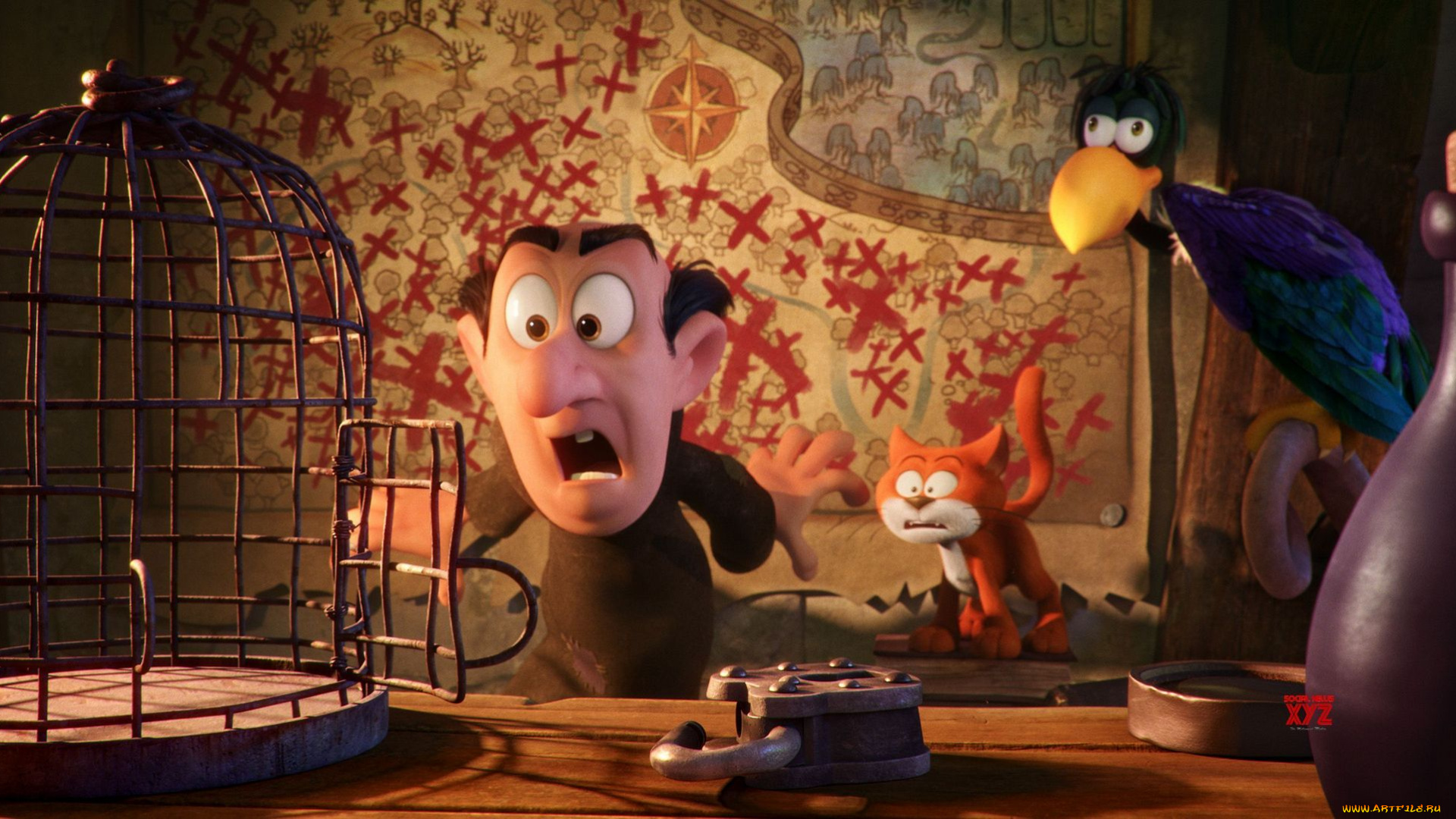 мультфильмы, smurfs, , the, lost, village, 3, мультфильм, смурфы, кадр, роль, персонажи