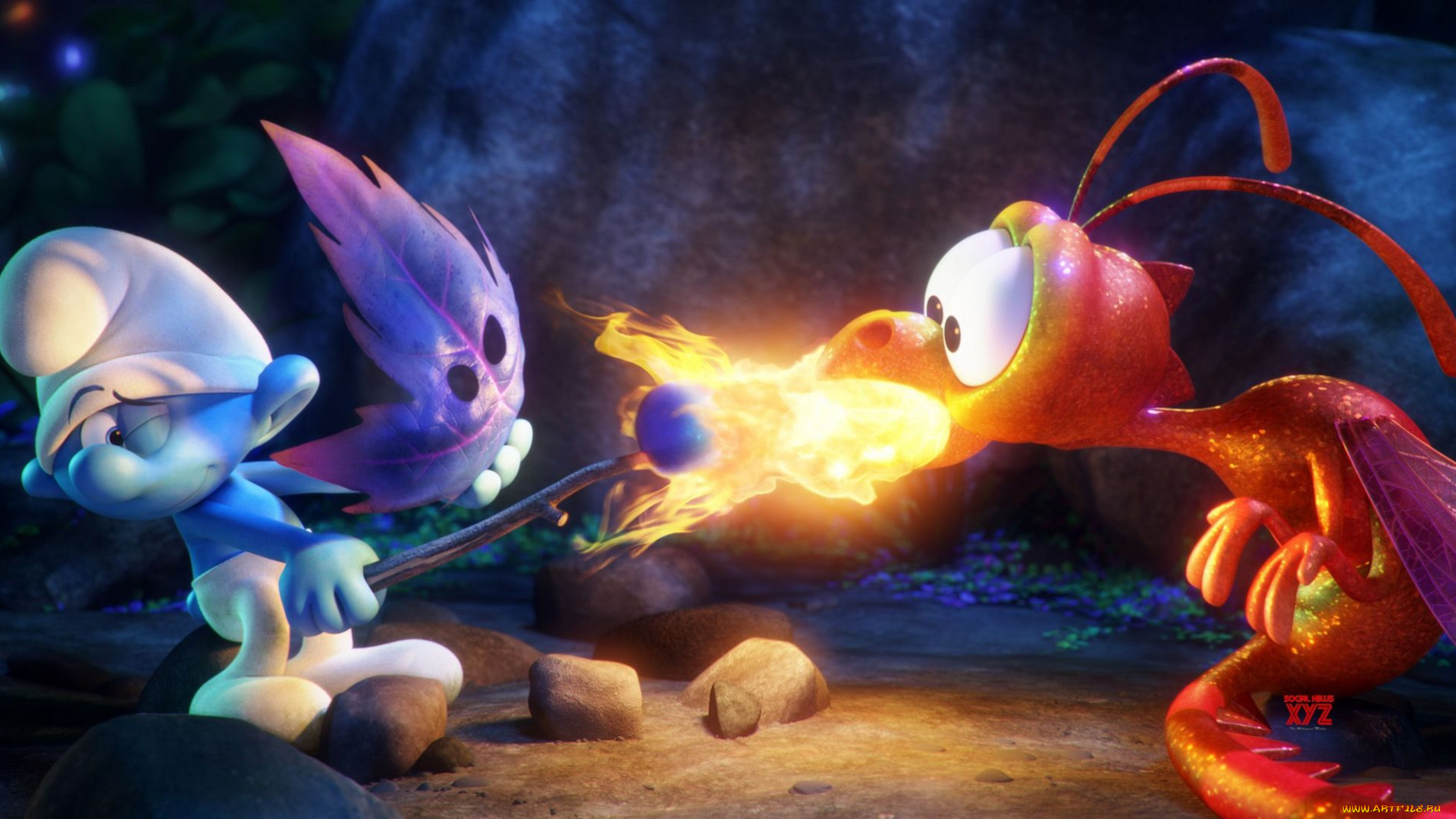 мультфильмы, smurfs, , the, lost, village, мультфильм, смурфы, 3, персонажи, роль, кадр