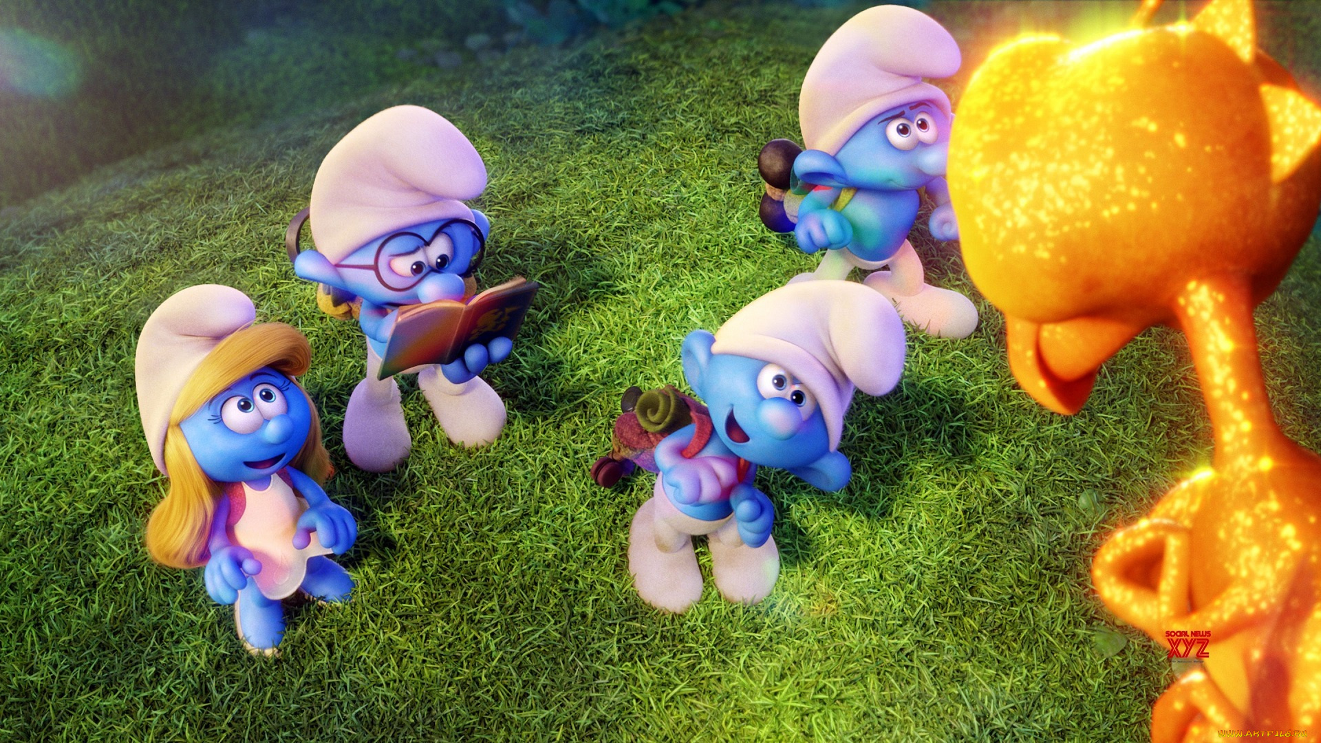 мультфильмы, smurfs, , the, lost, village, мультик, смурфета, смурфики, кадр, смурфы, the, 3