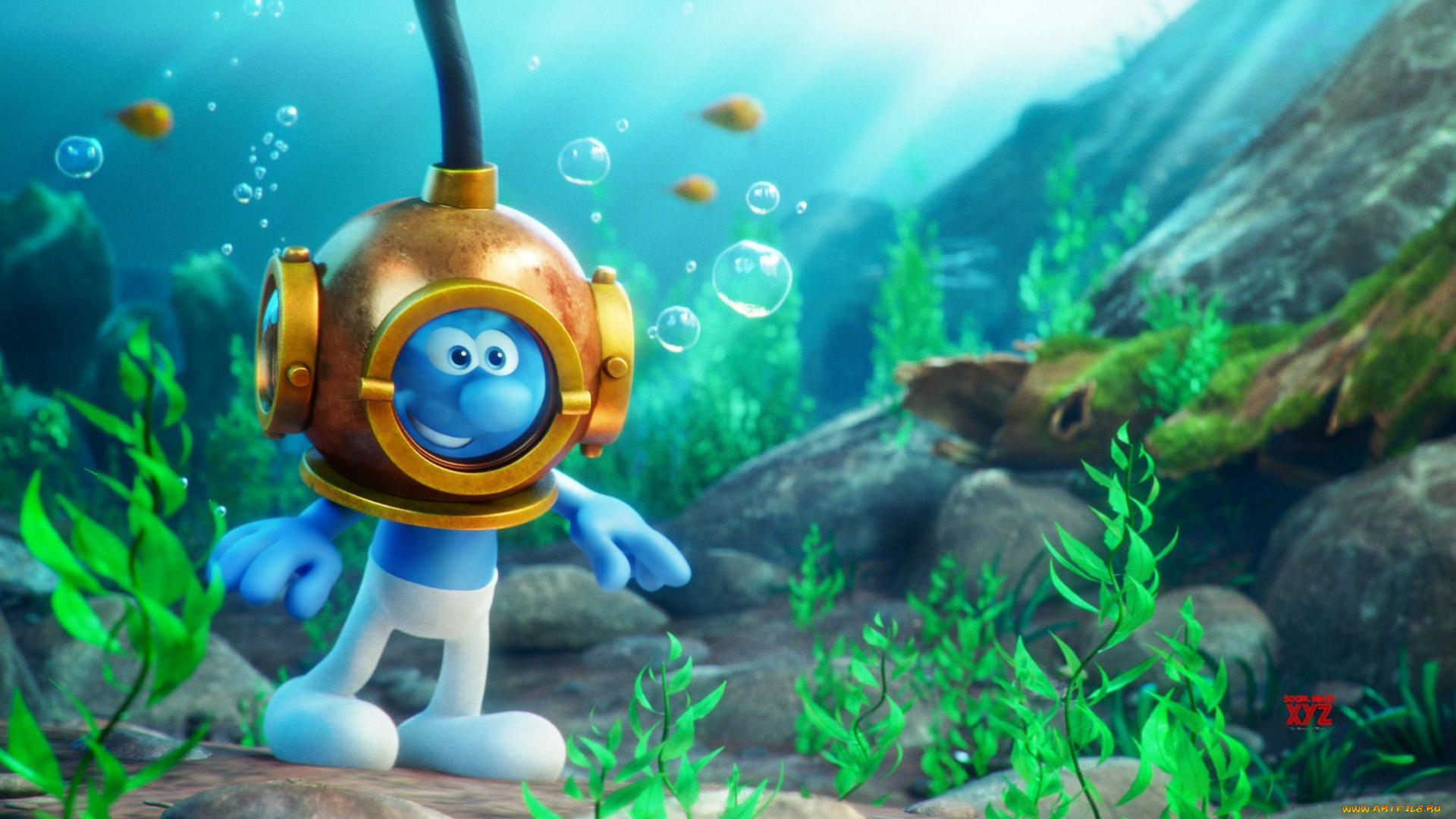 мультфильмы, smurfs, , the, lost, village, роль, кадр, персонажи, 3, мультфильм, смурфы