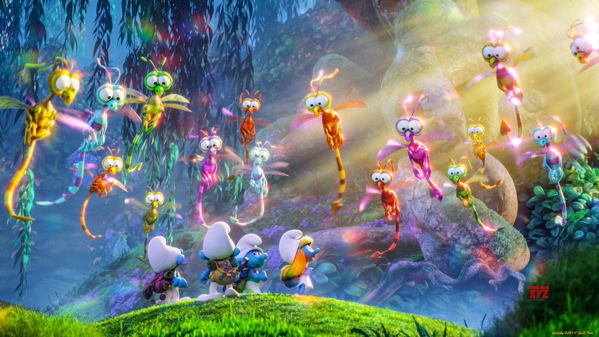 мультфильмы, smurfs, , the, lost, village, смурфики, кадр, the, 3, смурфы, мультик, смурфета
