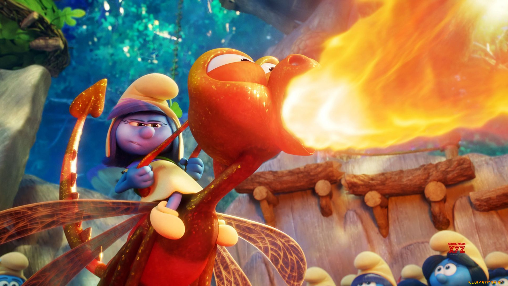 мультфильмы, smurfs, , the, lost, village, смурфы, мультфильм, 3, персонажи, кадр, роль