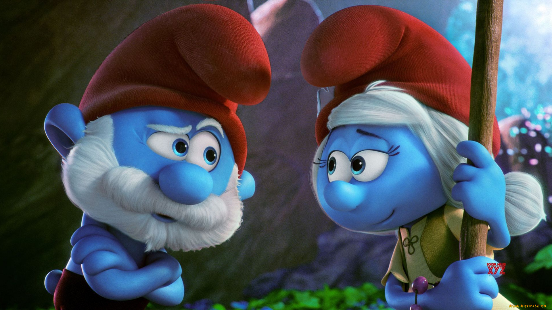 мультфильмы, smurfs, , the, lost, village, смурфы, мультфильм, 3, персонажи, роль, кадр