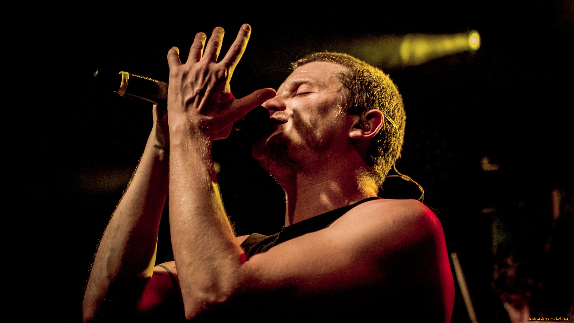 музыка, -, другое, микрофон, певец, мужчина