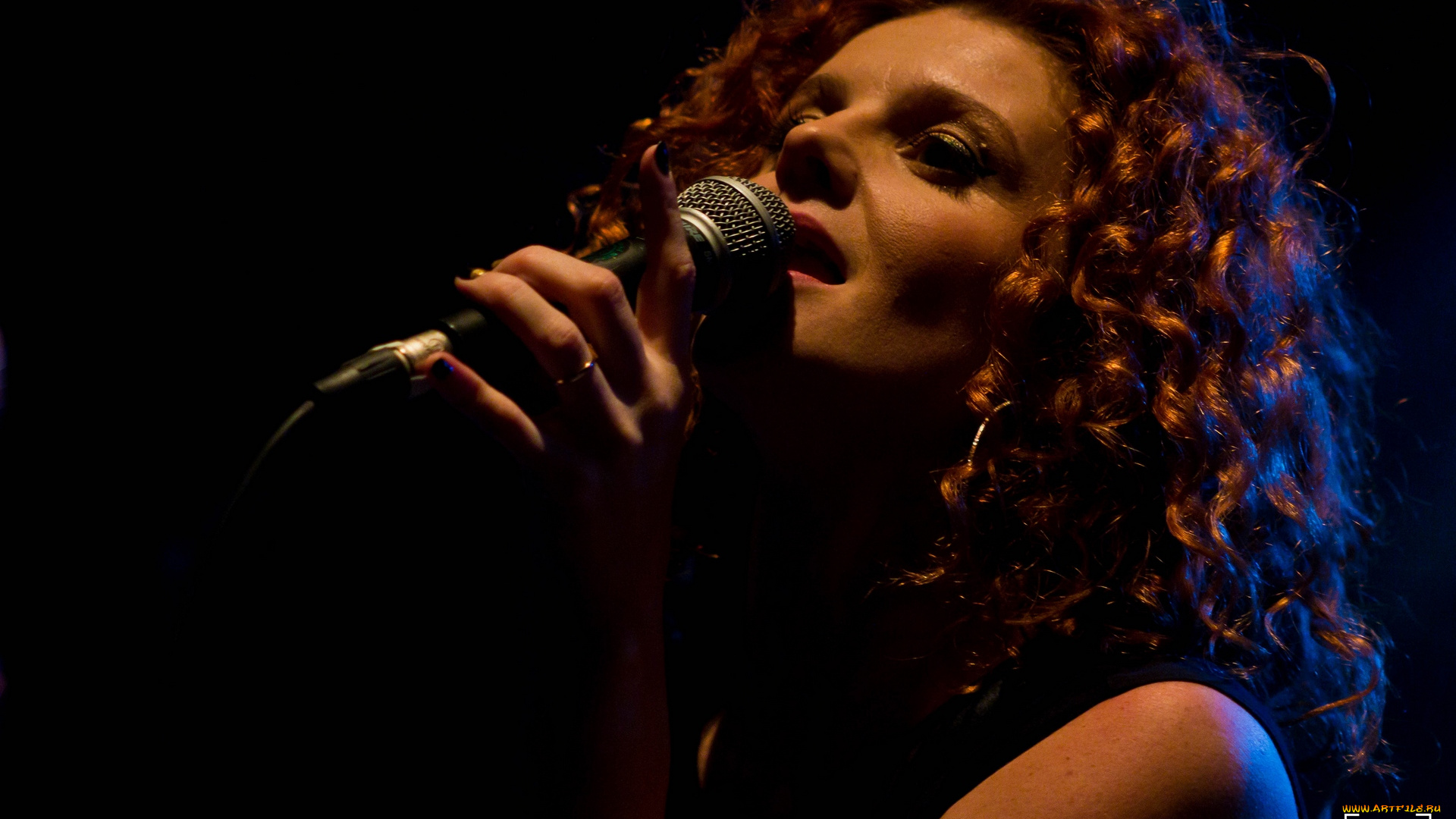музыка, -, другое, микрофон, певица, женщина