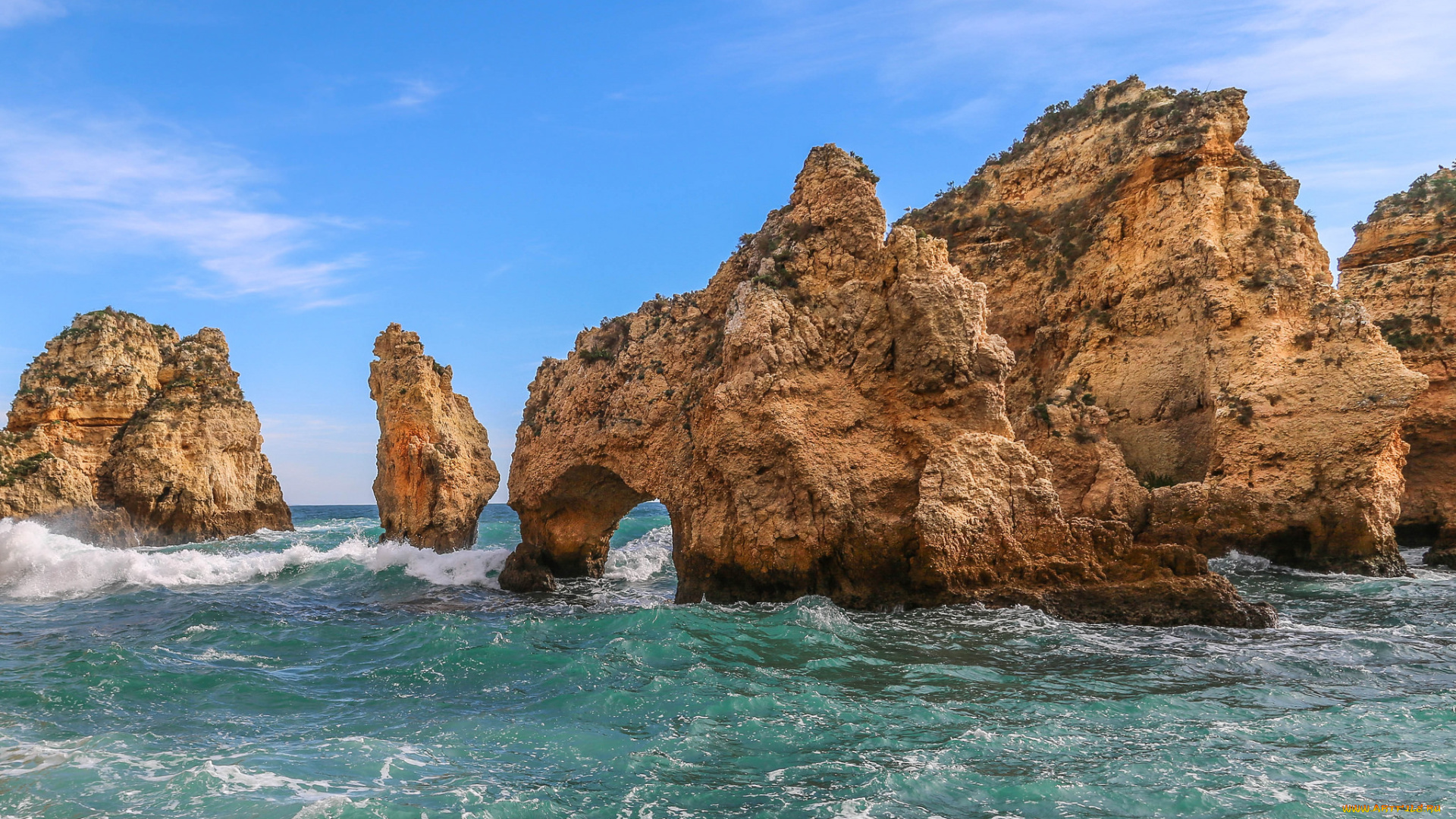 природа, побережье, простор